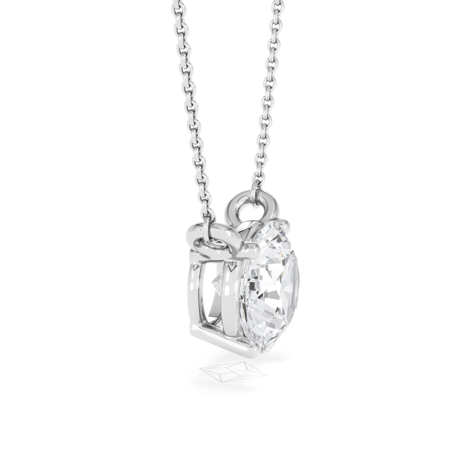 Wanderlust 3.00ct Floating Round Cut Lab Diamond Necklaces in 9K White Gold - Image 25