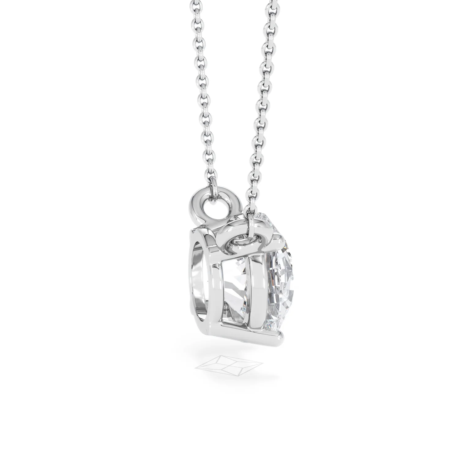 Wanderlust 3.00ct Floating Round Cut Lab Diamond Necklaces in 9K White Gold - Image 32