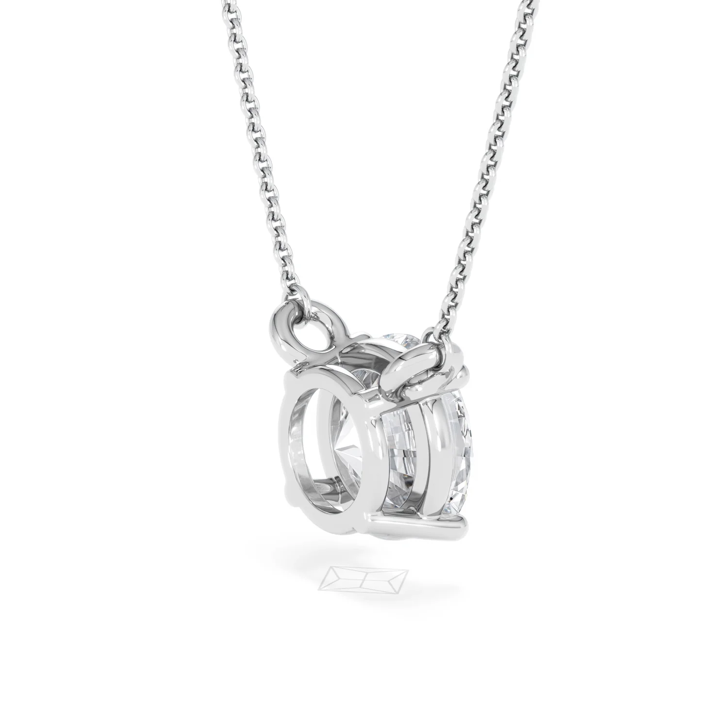 Wanderlust 3.00ct Floating Round Cut Lab Diamond Necklaces in 9K White Gold - Image 37