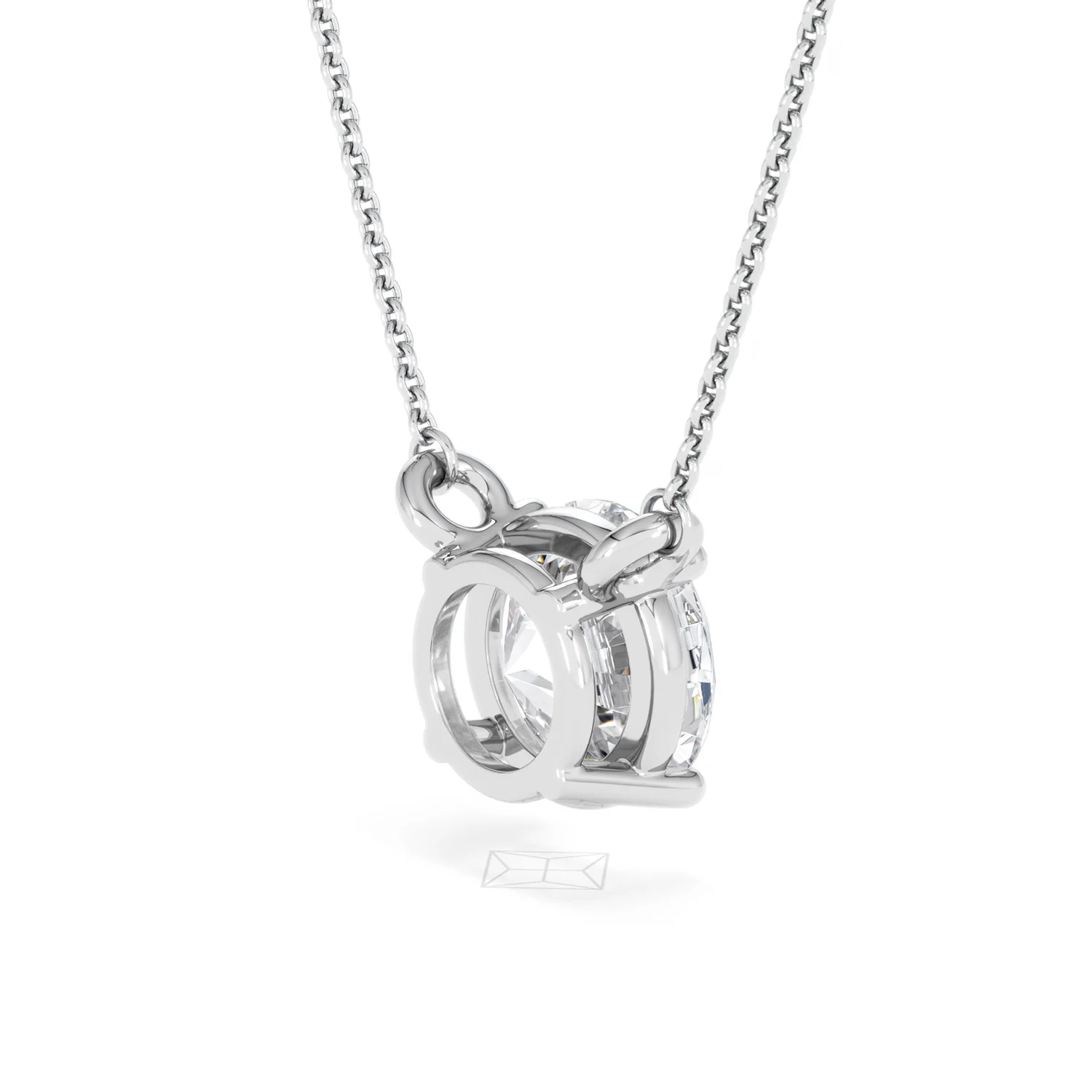 Wanderlust 3.00ct Floating Round Cut Lab Diamond Necklaces in 9K White Gold - Image 38