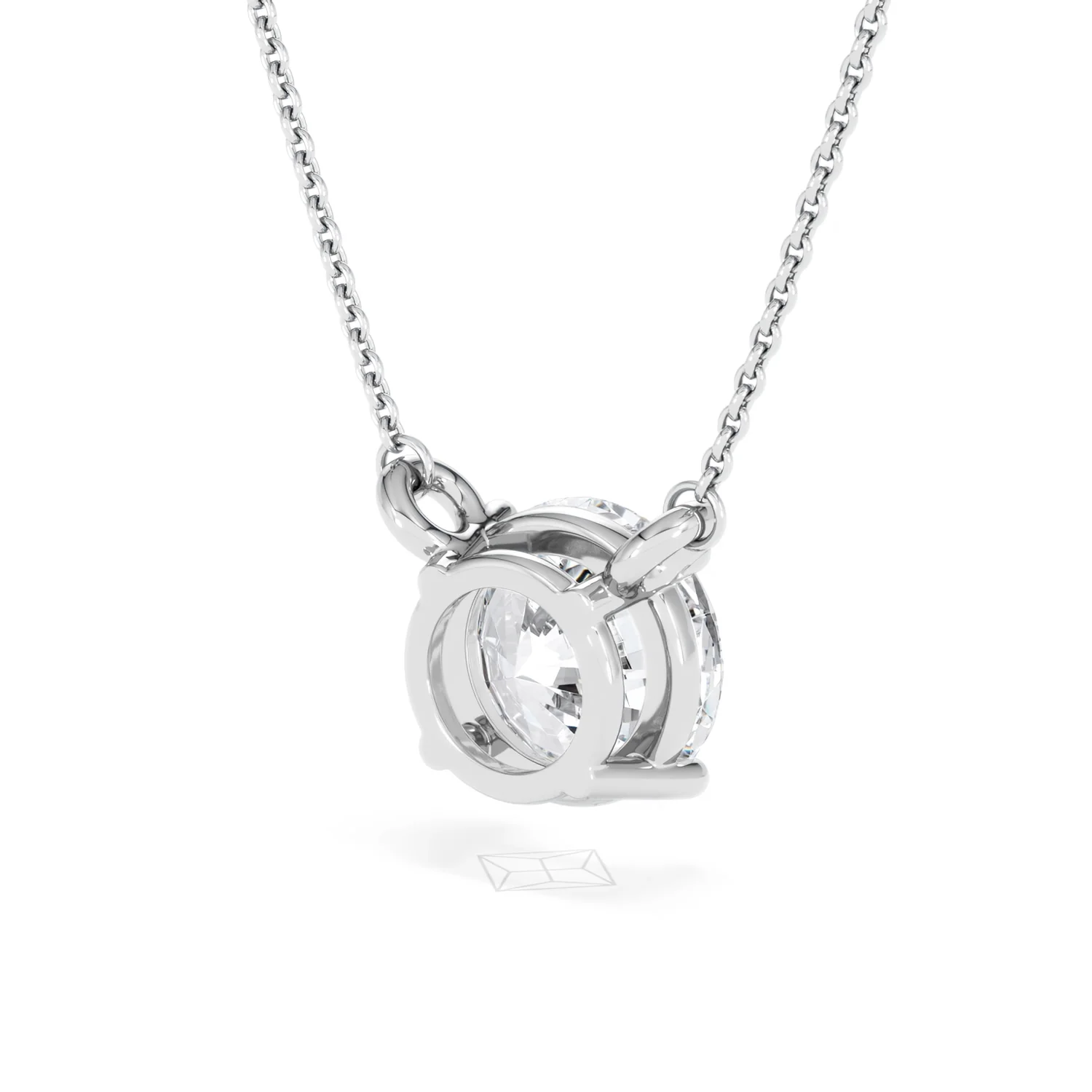 Wanderlust 3.00ct Floating Round Cut Lab Diamond Necklaces in 9K White Gold - Image 41