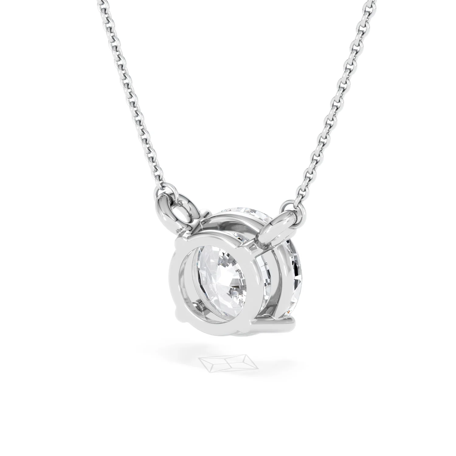 Wanderlust 3.00ct Floating Round Cut Lab Diamond Necklaces in 9K White Gold - Image 42