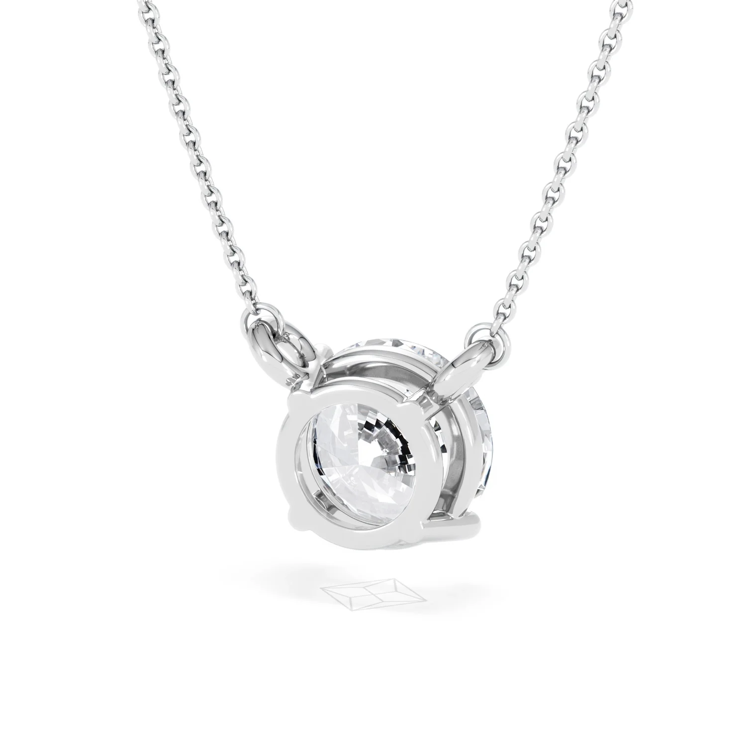 Wanderlust 3.00ct Floating Round Cut Lab Diamond Necklaces in 9K White Gold - Image 44