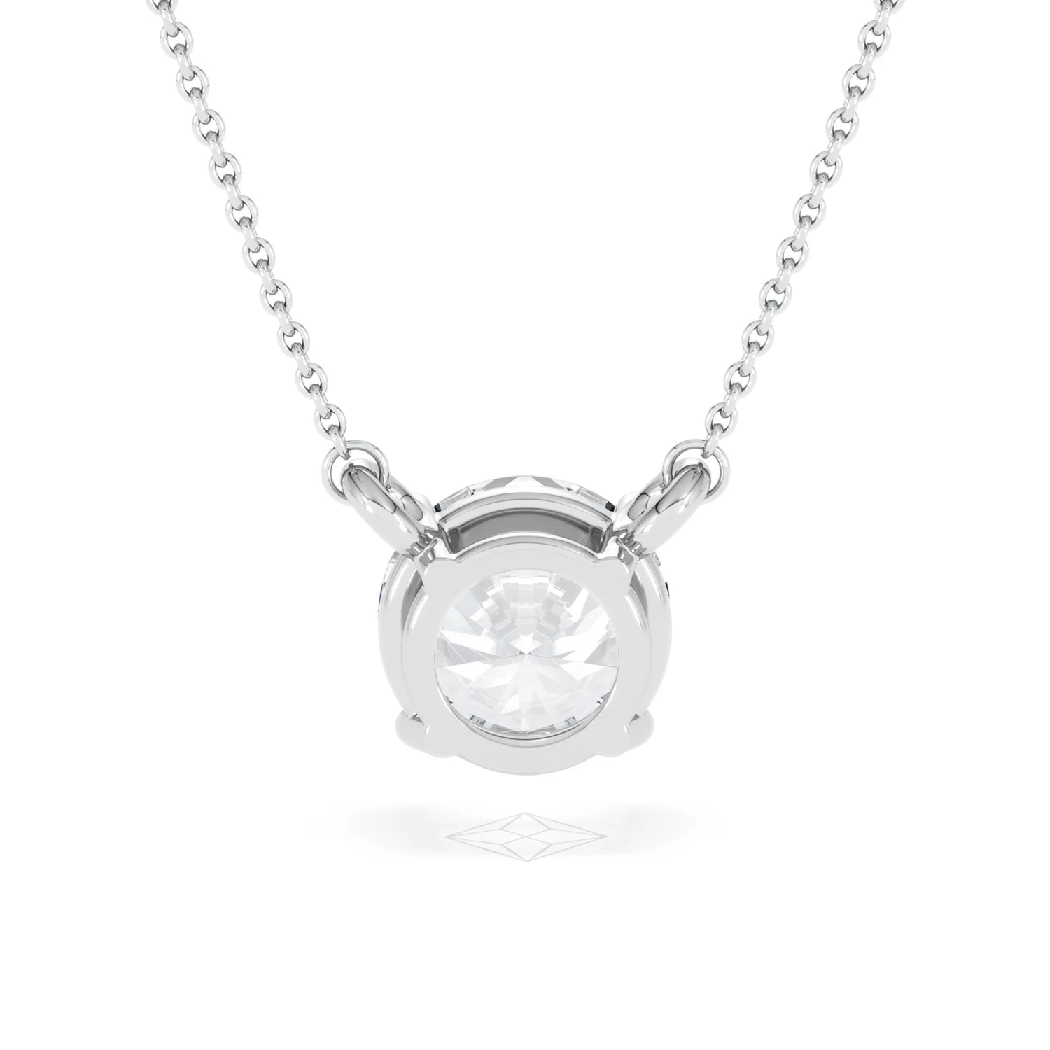 Wanderlust 3.00ct Floating Round Cut Lab Diamond Necklaces in 9K White Gold - Image 49