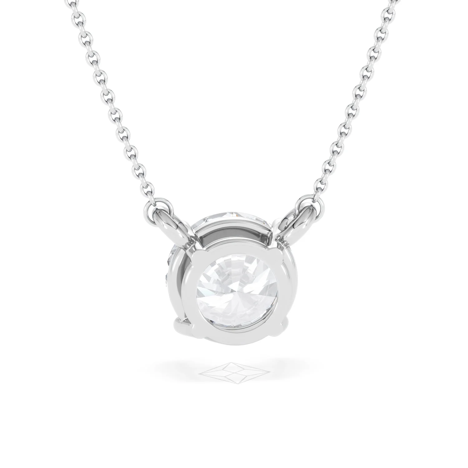 Wanderlust 3.00ct Floating Round Cut Lab Diamond Necklaces in 9K White Gold - Image 50