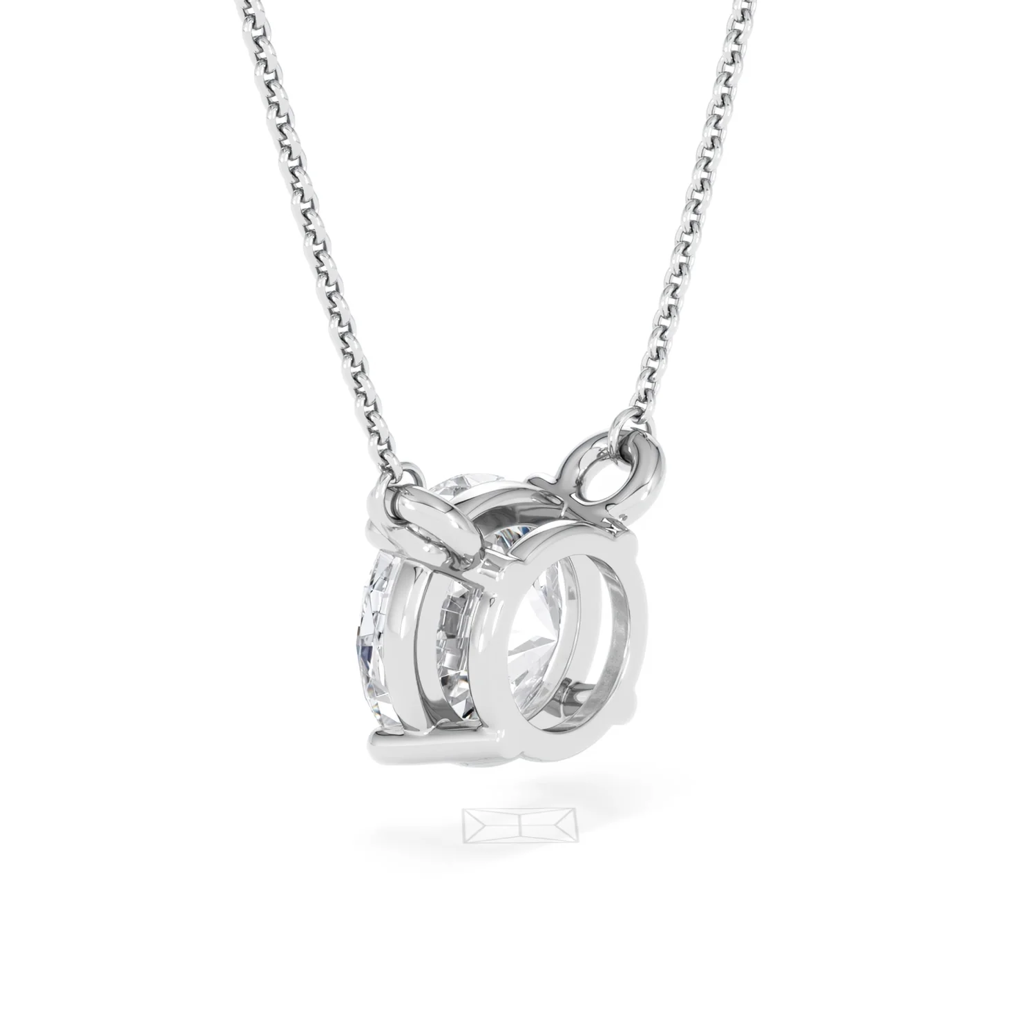 Wanderlust 3.00ct Floating Round Cut Lab Diamond Necklaces in 9K White Gold - Image 59