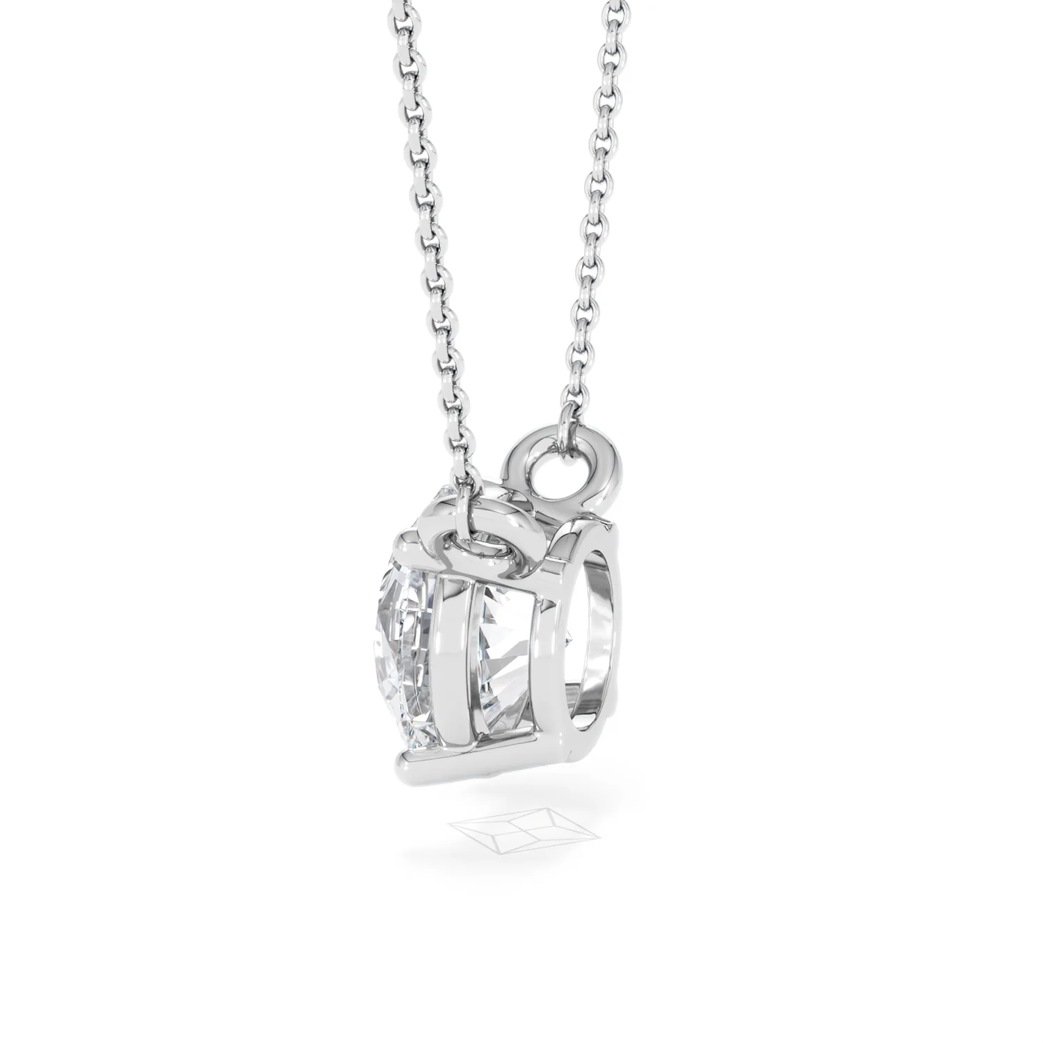 Wanderlust 3.00ct Floating Round Cut Lab Diamond Necklaces in 9K White Gold - Image 65