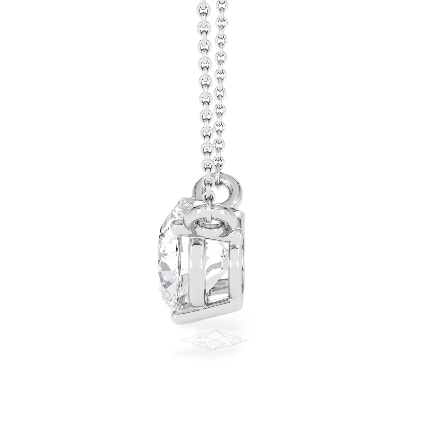 Wanderlust 3.00ct Floating Round Cut Lab Diamond Necklaces in 9K White Gold - Image 68