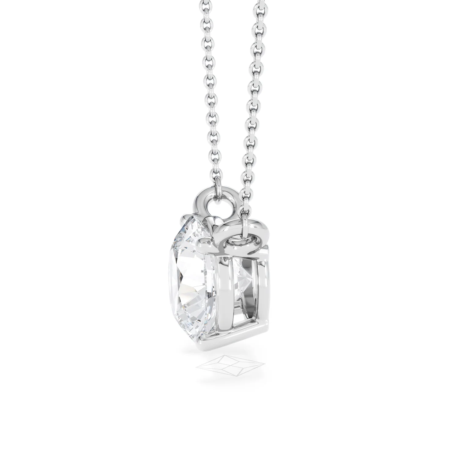 Wanderlust 3.00ct Floating Round Cut Lab Diamond Necklaces in 9K White Gold - Image 71