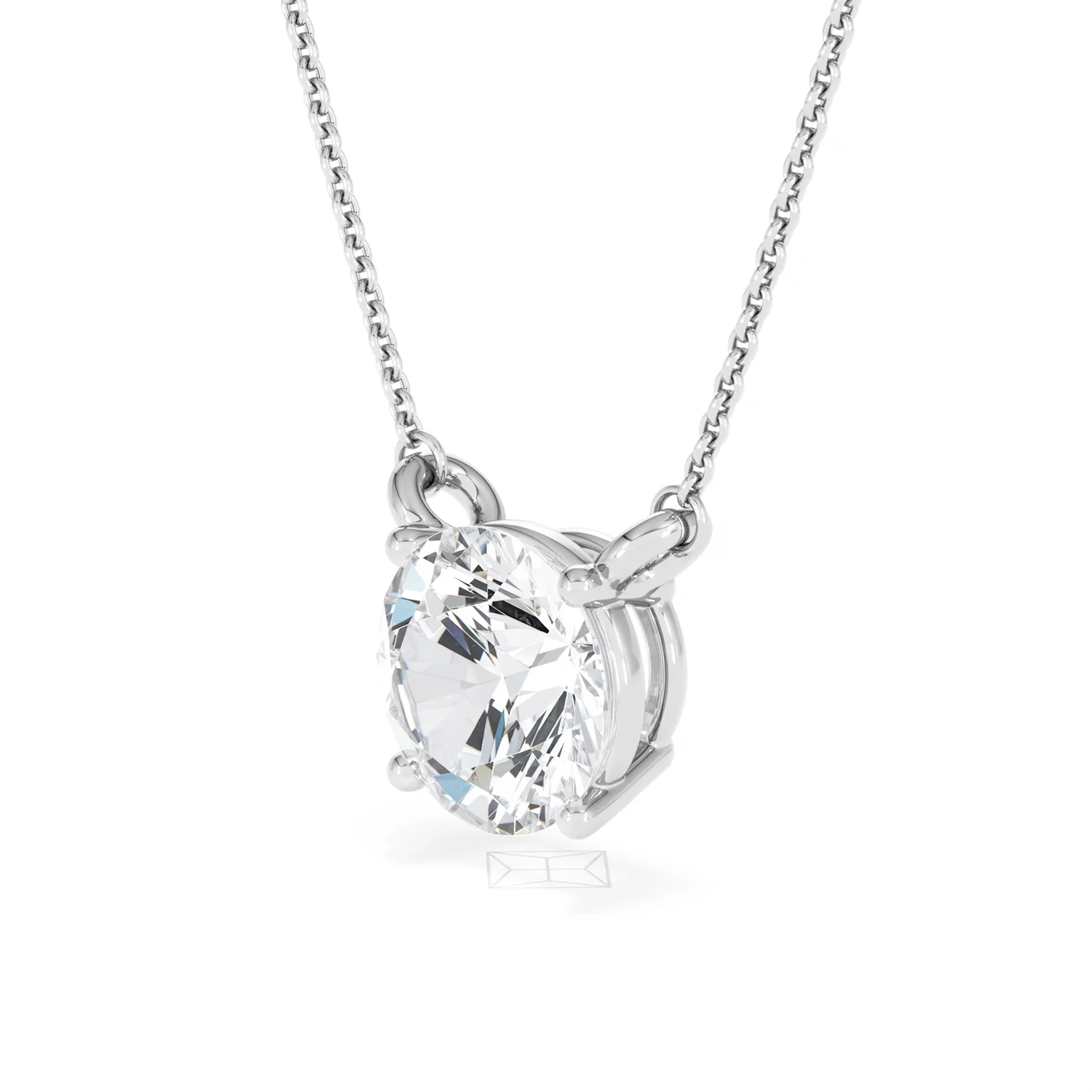 Wanderlust 3.00ct Floating Round Cut Lab Diamond Necklaces in 9K White Gold - Image 79