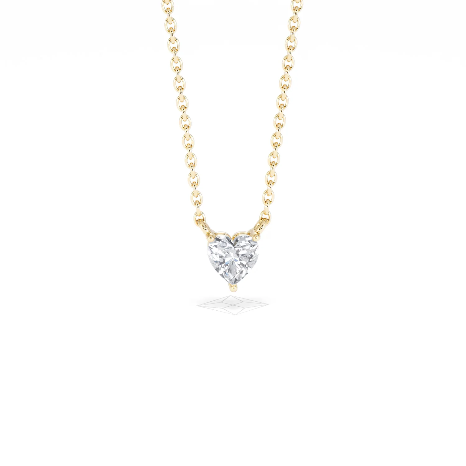 Wanderlust Floating Heart Cut Lab Diamond Solitaire Necklace 0.25ct H/SI in 18K Gold Vermeil - Image 11