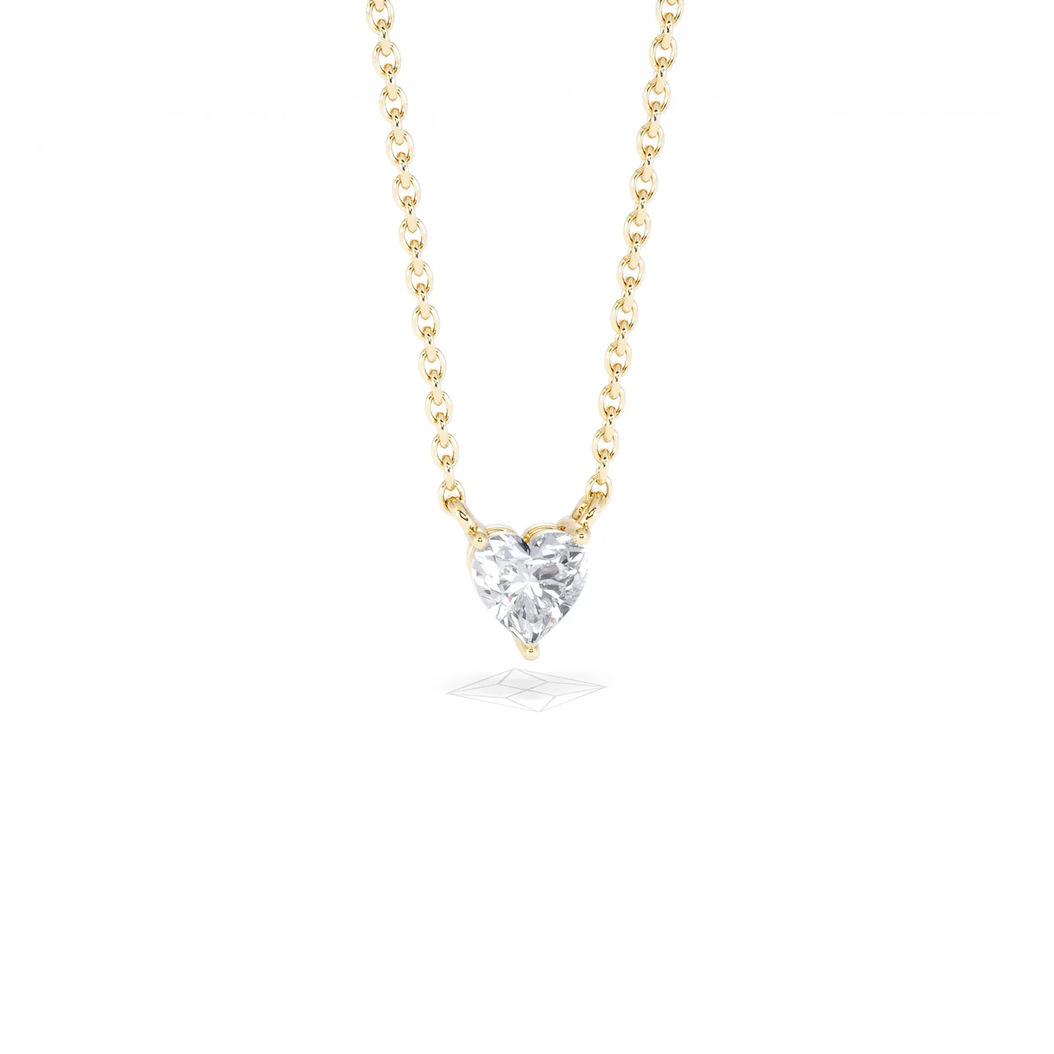 Wanderlust Floating Heart Cut Lab Diamond Solitaire Necklace 0.25ct H/SI in 18K Gold Vermeil - Image 12