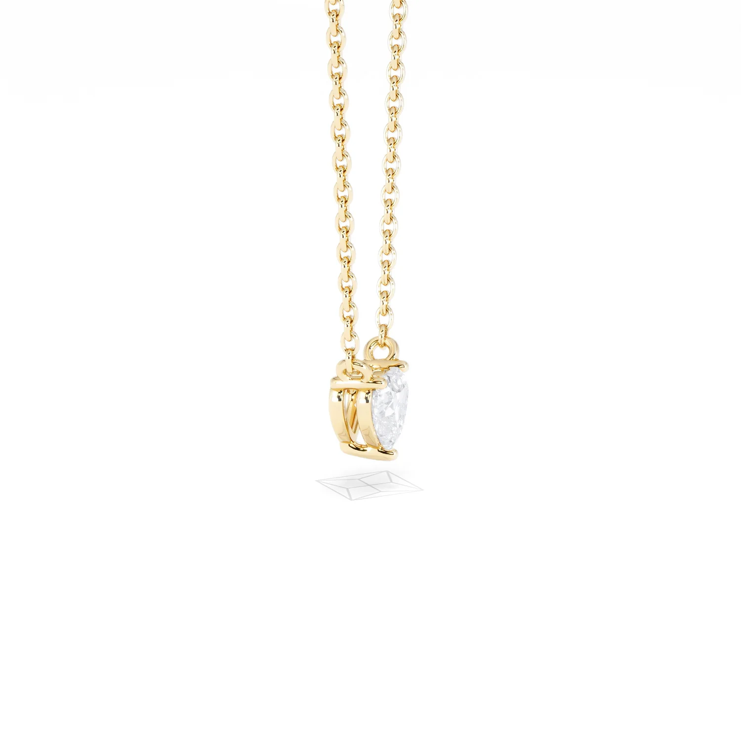 Wanderlust Floating Heart Cut Lab Diamond Solitaire Necklace 0.25ct H/SI in 18K Gold Vermeil - Image 26