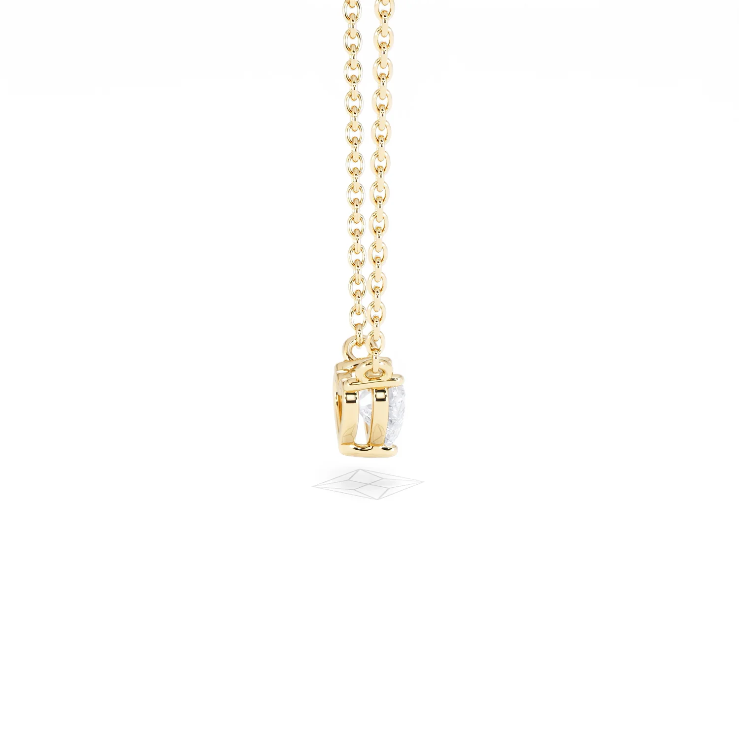 Wanderlust Floating Heart Cut Lab Diamond Solitaire Necklace 0.25ct H/SI in 18K Gold Vermeil - Image 32