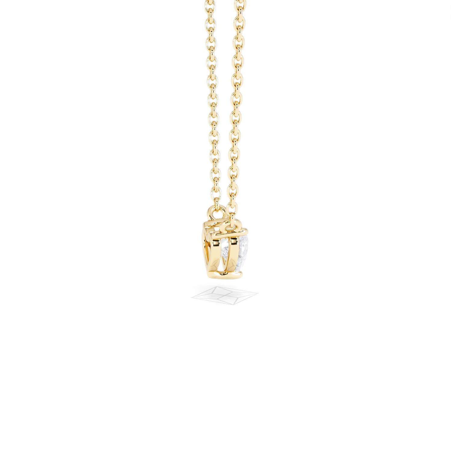 Wanderlust Floating Heart Cut Lab Diamond Solitaire Necklace 0.25ct H/SI in 18K Gold Vermeil - Image 33
