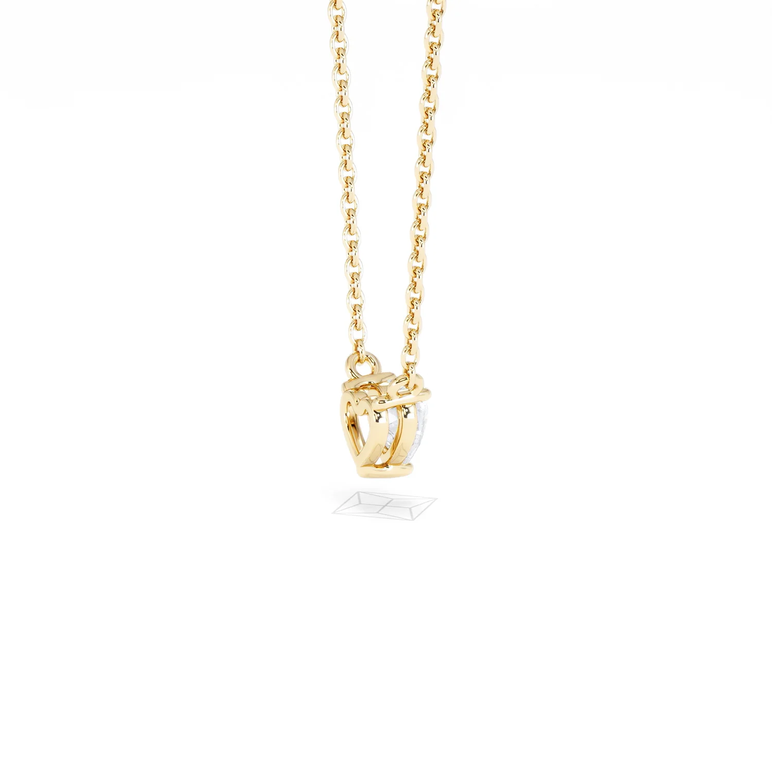 Wanderlust Floating Heart Cut Lab Diamond Solitaire Necklace 0.25ct H/SI in 18K Gold Vermeil - Image 36
