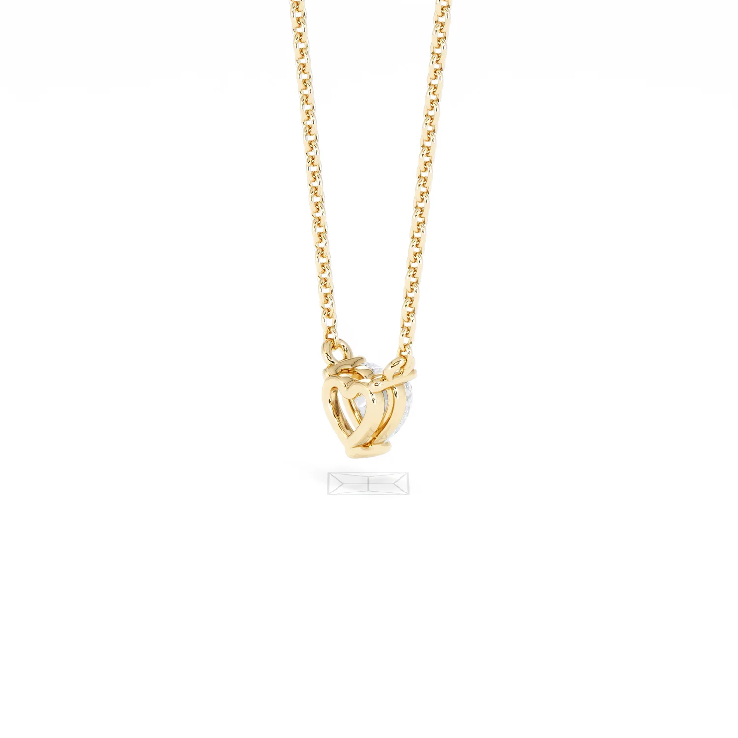 Wanderlust Floating Heart Cut Lab Diamond Solitaire Necklace 0.25ct H/SI in 18K Gold Vermeil - Image 40