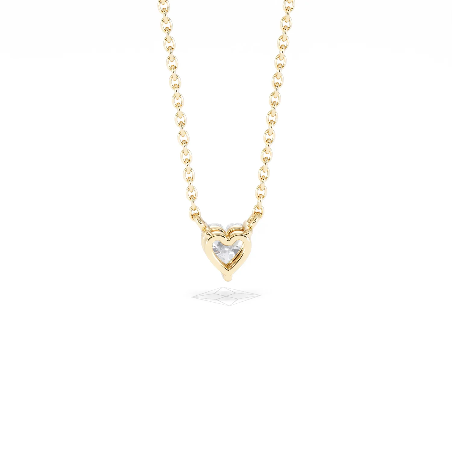Wanderlust Floating Heart Cut Lab Diamond Solitaire Necklace 0.25ct H/SI in 18K Gold Vermeil - Image 51