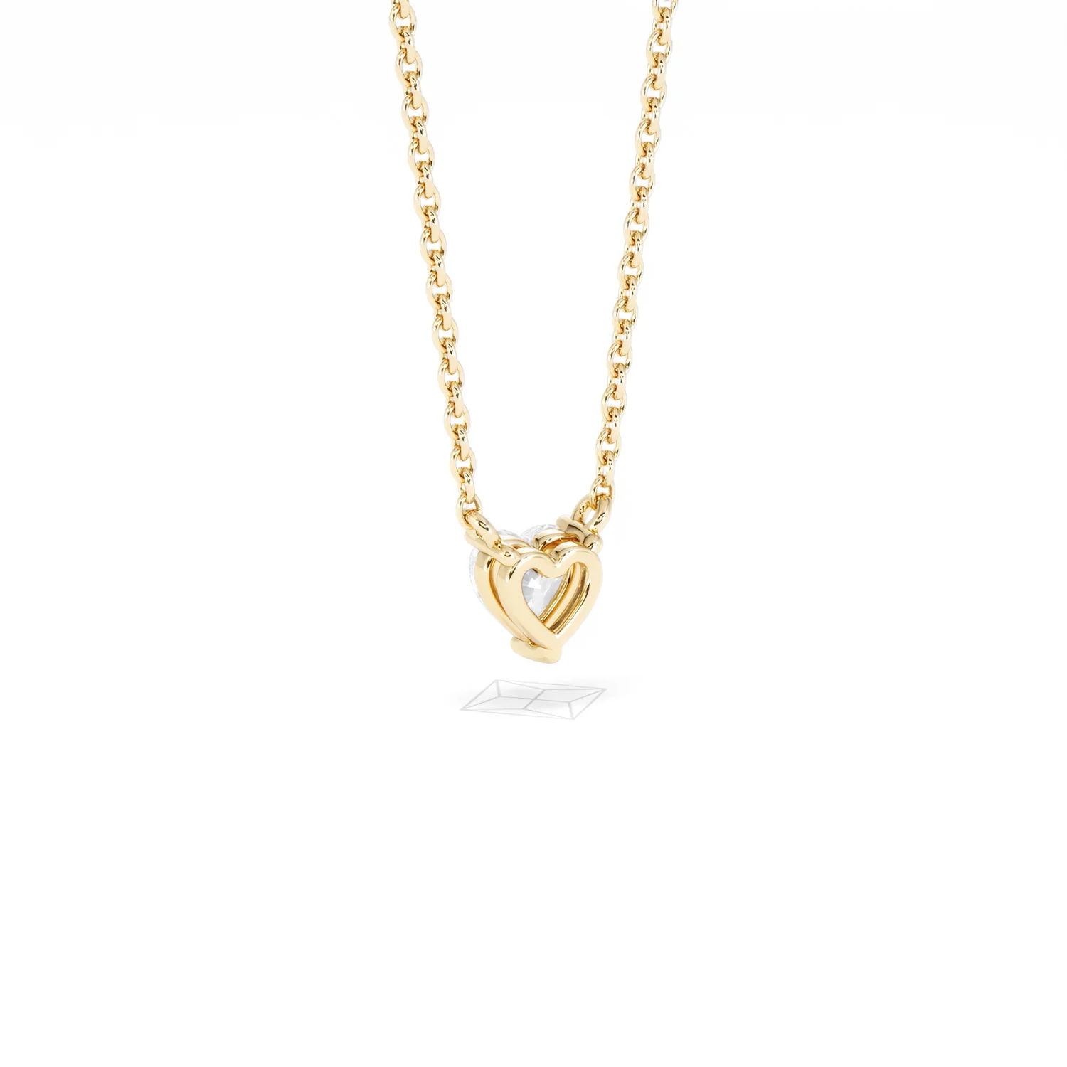Wanderlust Floating Heart Cut Lab Diamond Solitaire Necklace 0.25ct H/SI in 18K Gold Vermeil - Image 56
