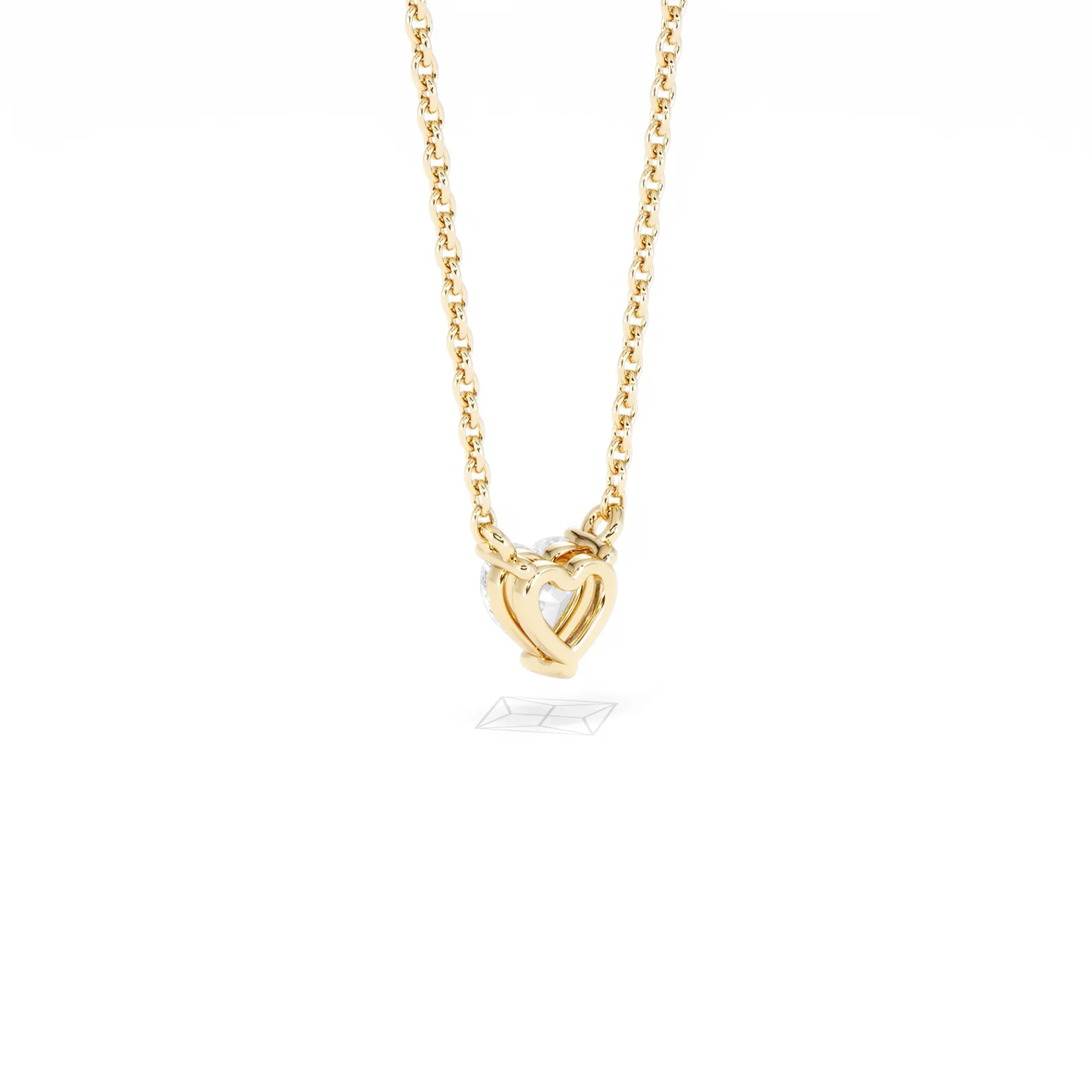 Wanderlust Floating Heart Cut Lab Diamond Solitaire Necklace 0.25ct H/SI in 18K Gold Vermeil - Image 57
