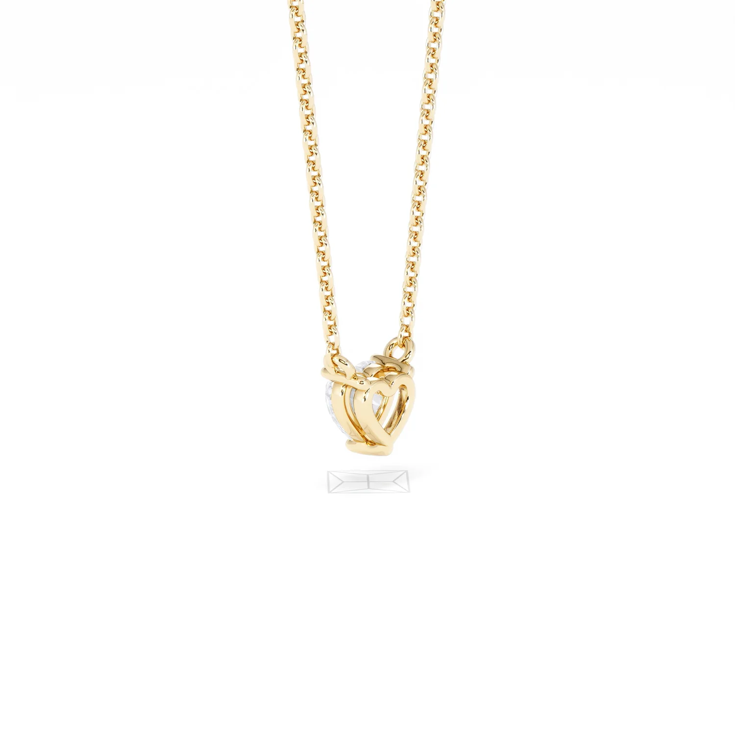 Wanderlust Floating Heart Cut Lab Diamond Solitaire Necklace 0.25ct H/SI in 18K Gold Vermeil - Image 60