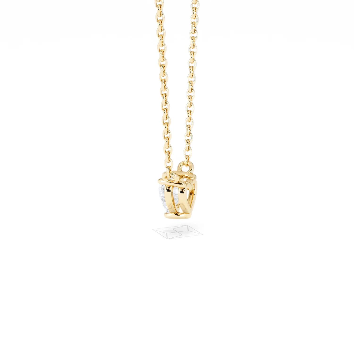 Wanderlust Floating Heart Cut Lab Diamond Solitaire Necklace 0.25ct H/SI in 18K Gold Vermeil - Image 65