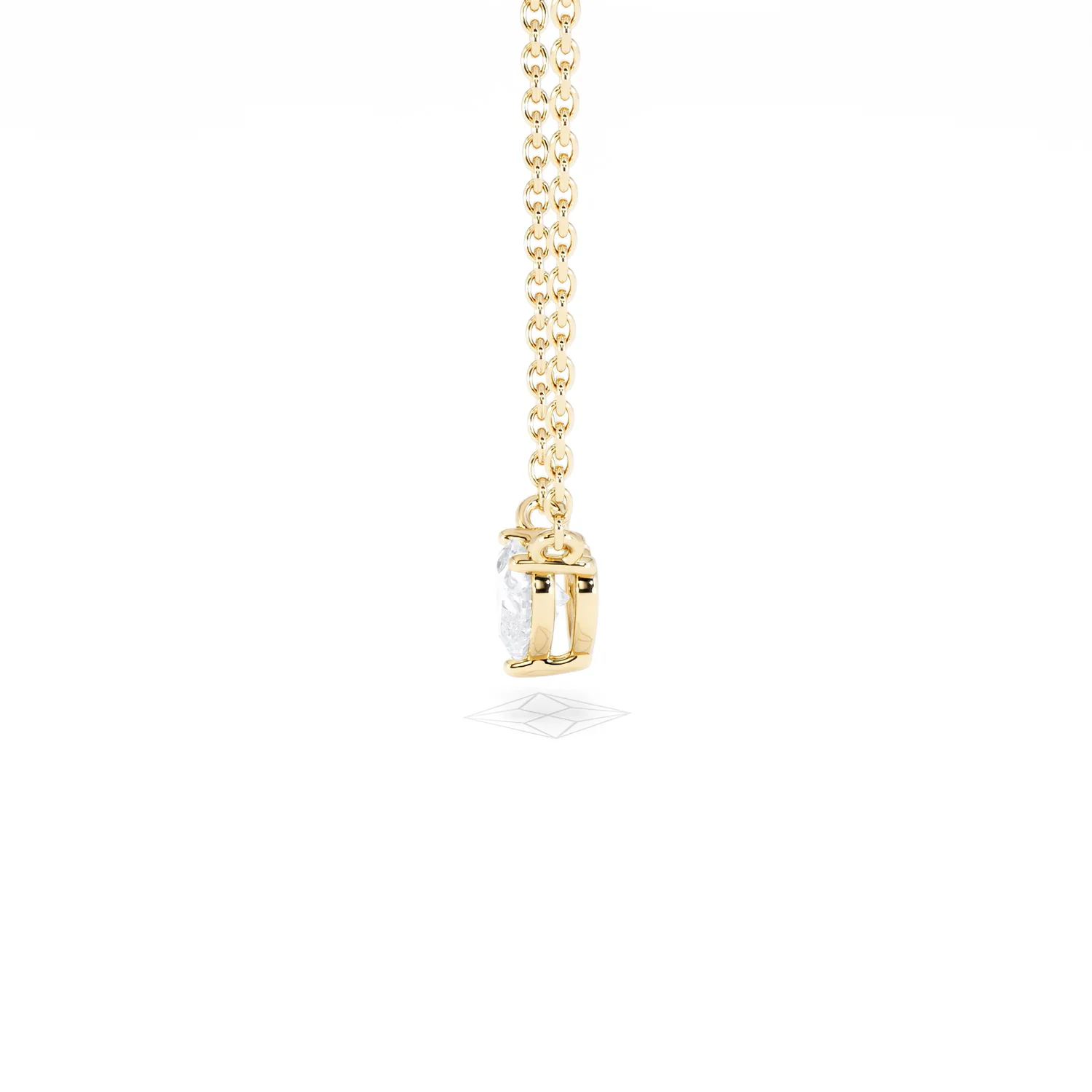 Wanderlust Floating Heart Cut Lab Diamond Solitaire Necklace 0.25ct H/SI in 18K Gold Vermeil - Image 71