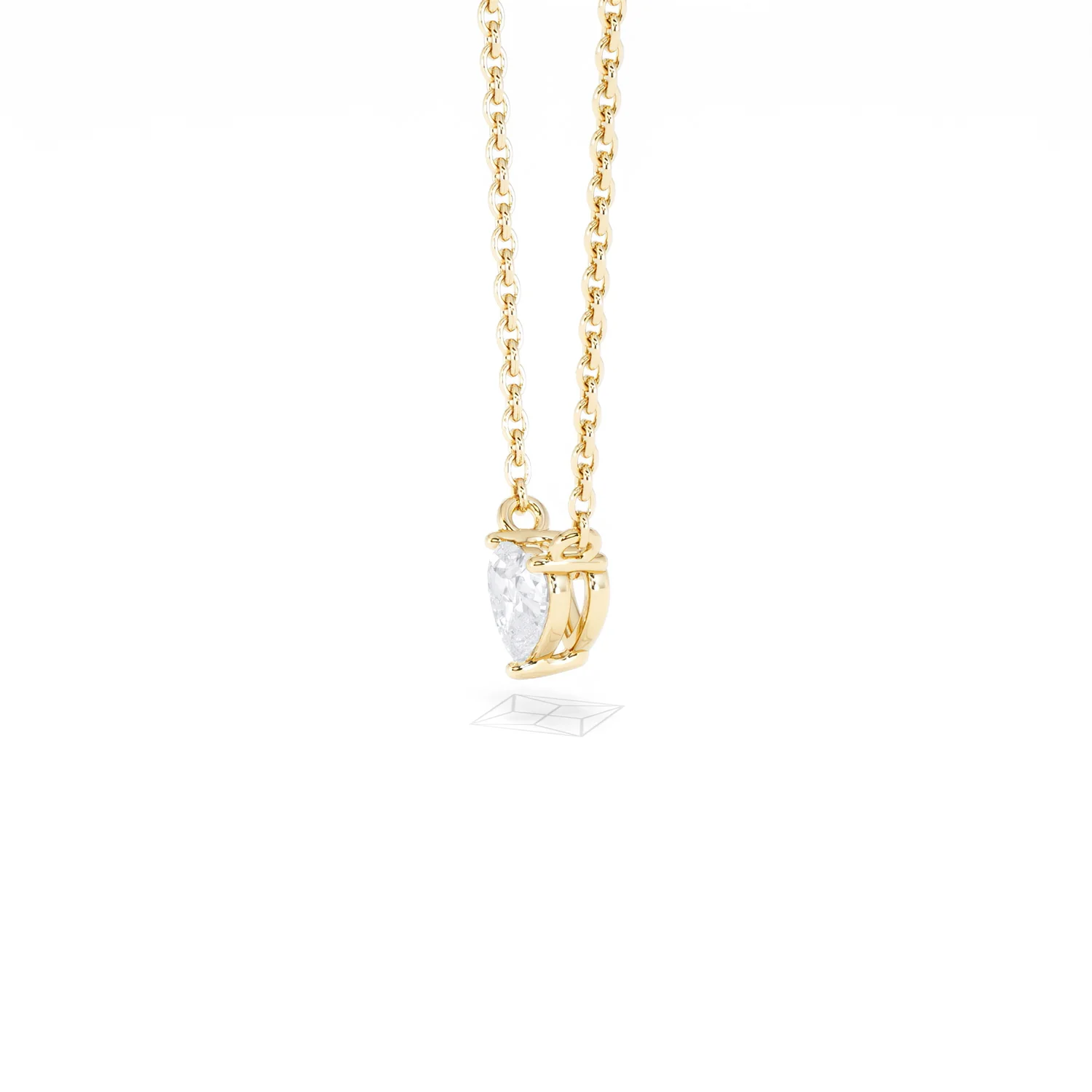Wanderlust Floating Heart Cut Lab Diamond Solitaire Necklace 0.25ct H/SI in 18K Gold Vermeil - Image 75