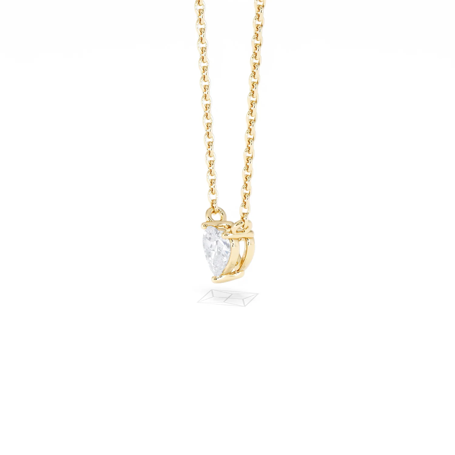 Wanderlust Floating Heart Cut Lab Diamond Solitaire Necklace 0.25ct H/SI in 18K Gold Vermeil - Image 76