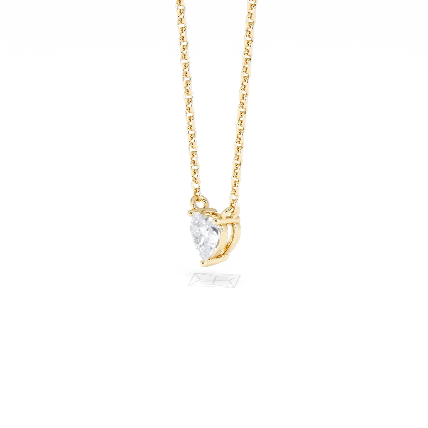 Wanderlust Floating Heart Cut Lab Diamond Solitaire Necklace 0.25ct H/SI in 18K Gold Vermeil - Image 78