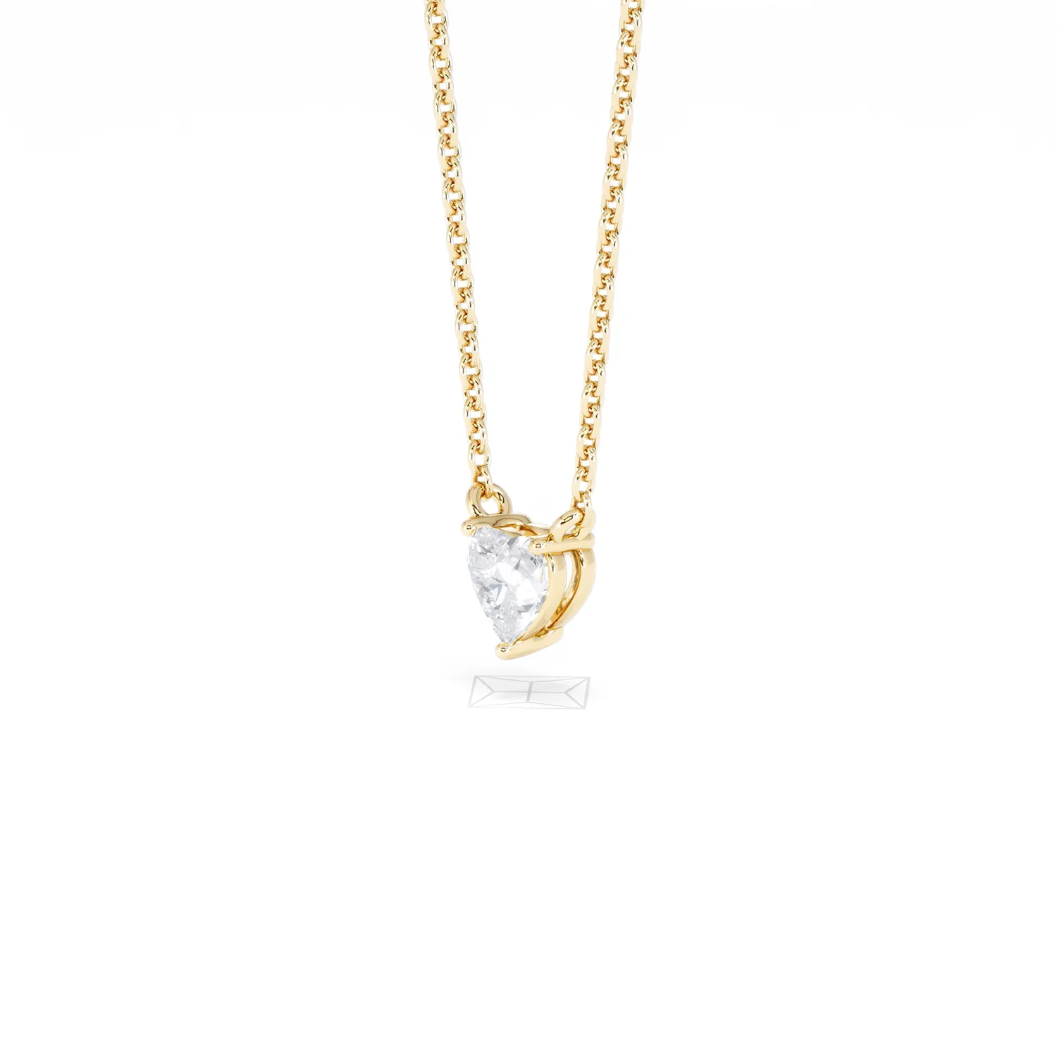 Wanderlust Floating Heart Cut Lab Diamond Solitaire Necklace 0.25ct H/SI in 18K Gold Vermeil - Image 79
