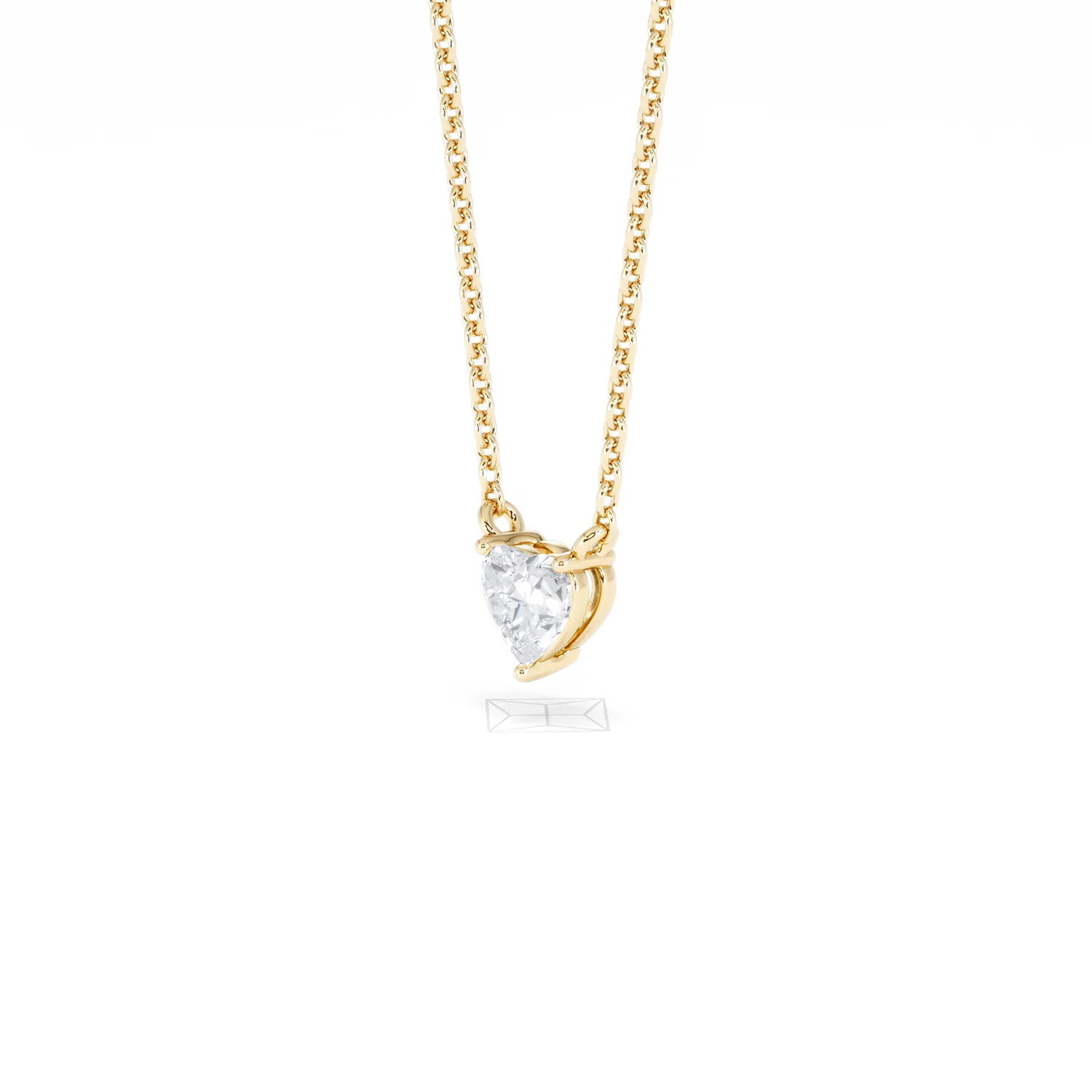 Wanderlust Floating Heart Cut Lab Diamond Solitaire Necklace 0.25ct H/SI in 18K Gold Vermeil - Image 80