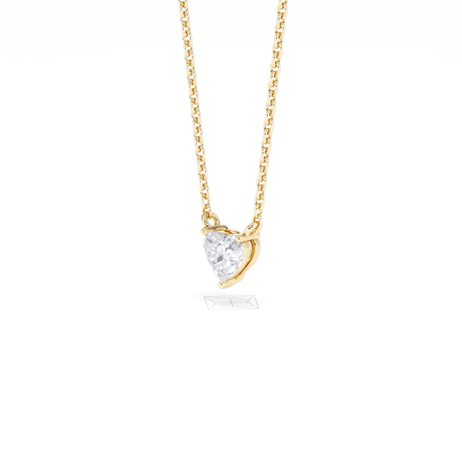 Wanderlust Floating Heart Cut Lab Diamond Solitaire Necklace 0.25ct H/SI in 18K Gold Vermeil - Image 81