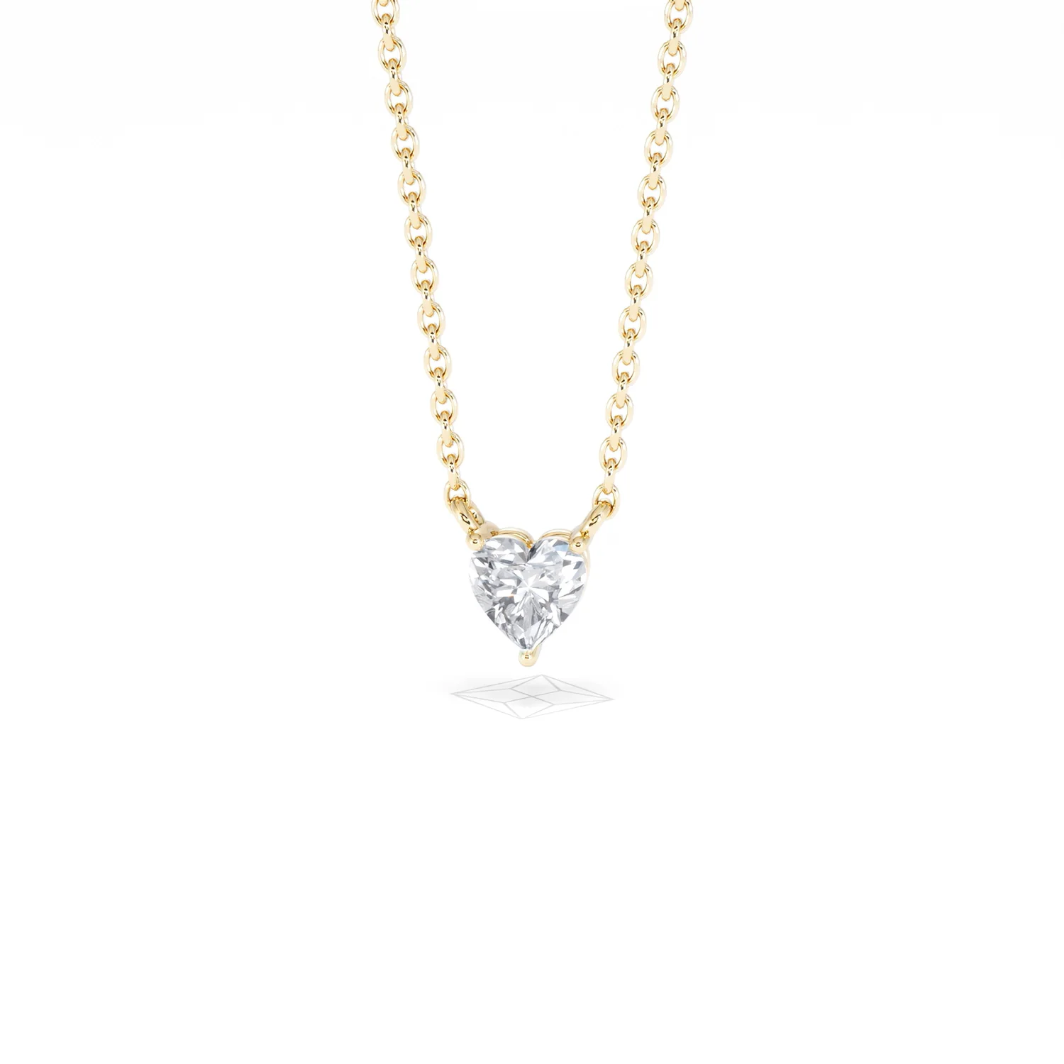 Wanderlust Floating Heart Cut Lab Diamond Solitaire Necklace 0.25ct H/SI in 18K Gold Vermeil - Image 88