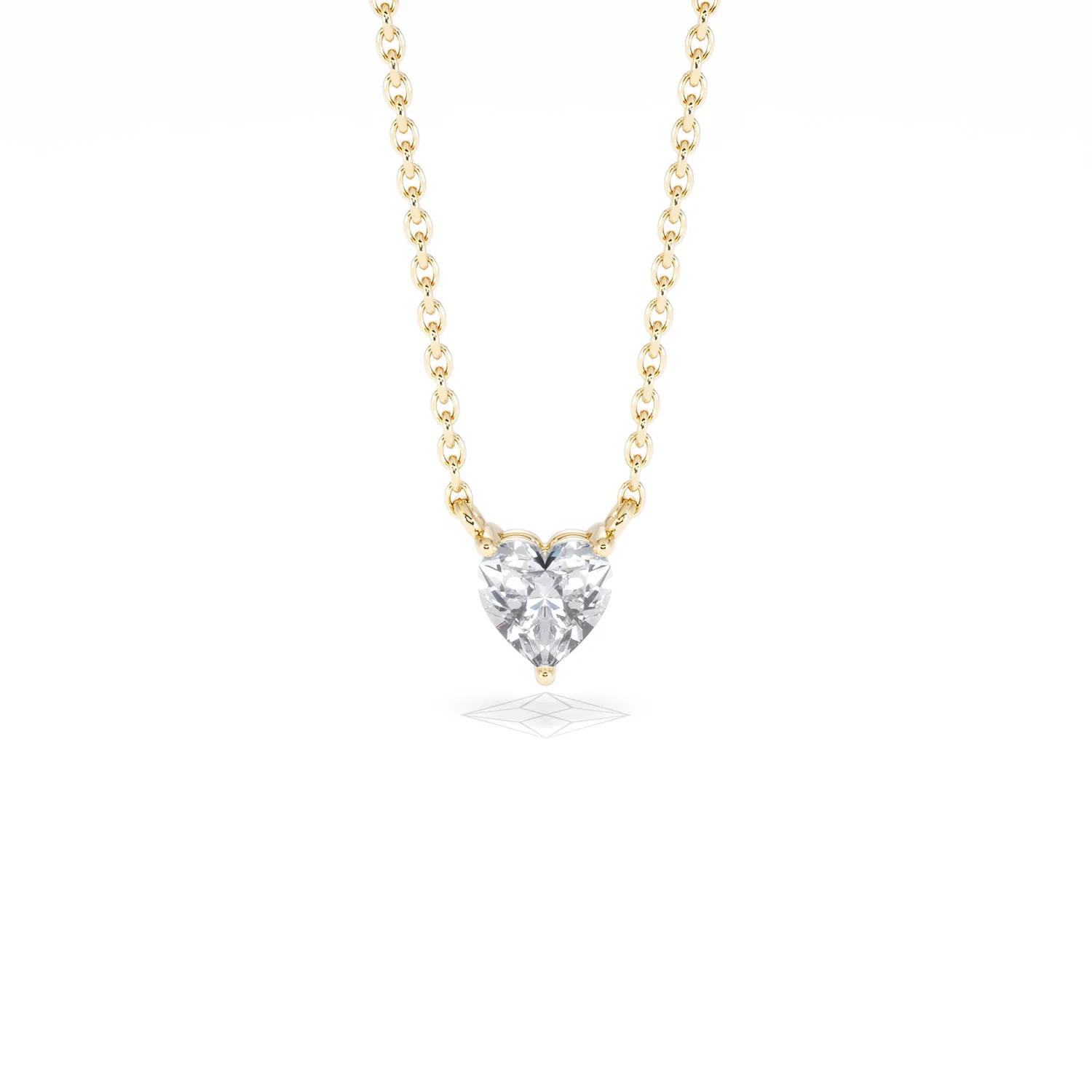 Wanderlust Floating Heart Cut Lab Diamond Solitaire Necklace 0.33ct H/SI in 18K Gold Vermeil - Image 10