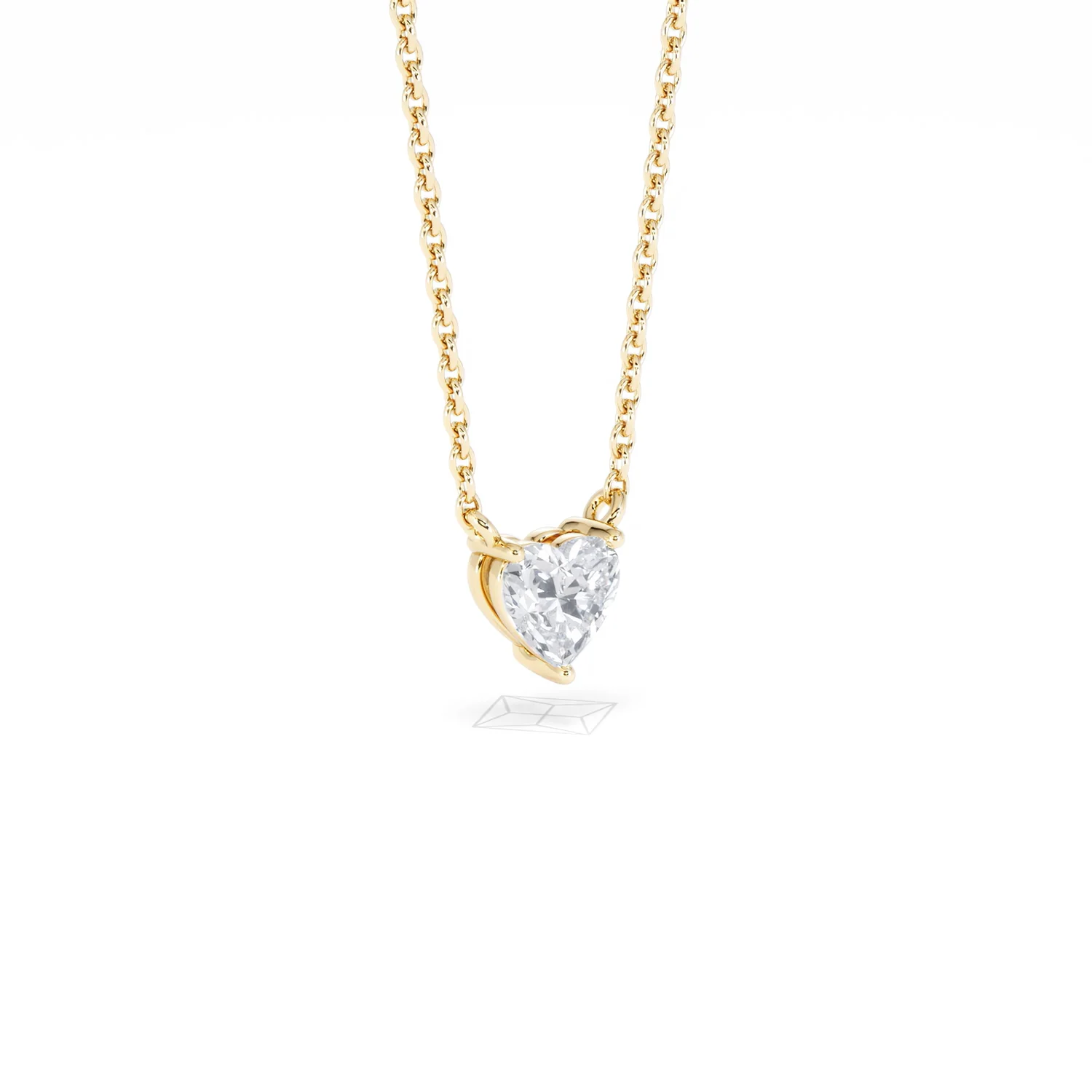 Wanderlust Floating Heart Cut Lab Diamond Solitaire Necklace 0.33ct H/SI in 18K Gold Vermeil - Image 17