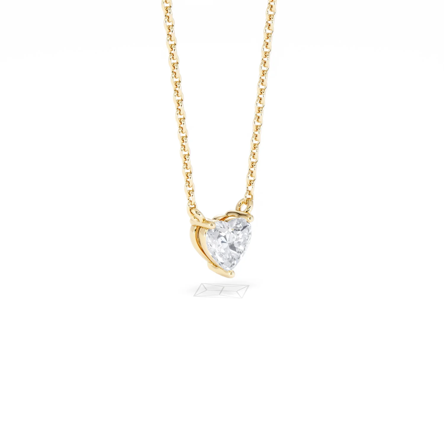 Wanderlust Floating Heart Cut Lab Diamond Solitaire Necklace 0.33ct H/SI in 18K Gold Vermeil - Image 18