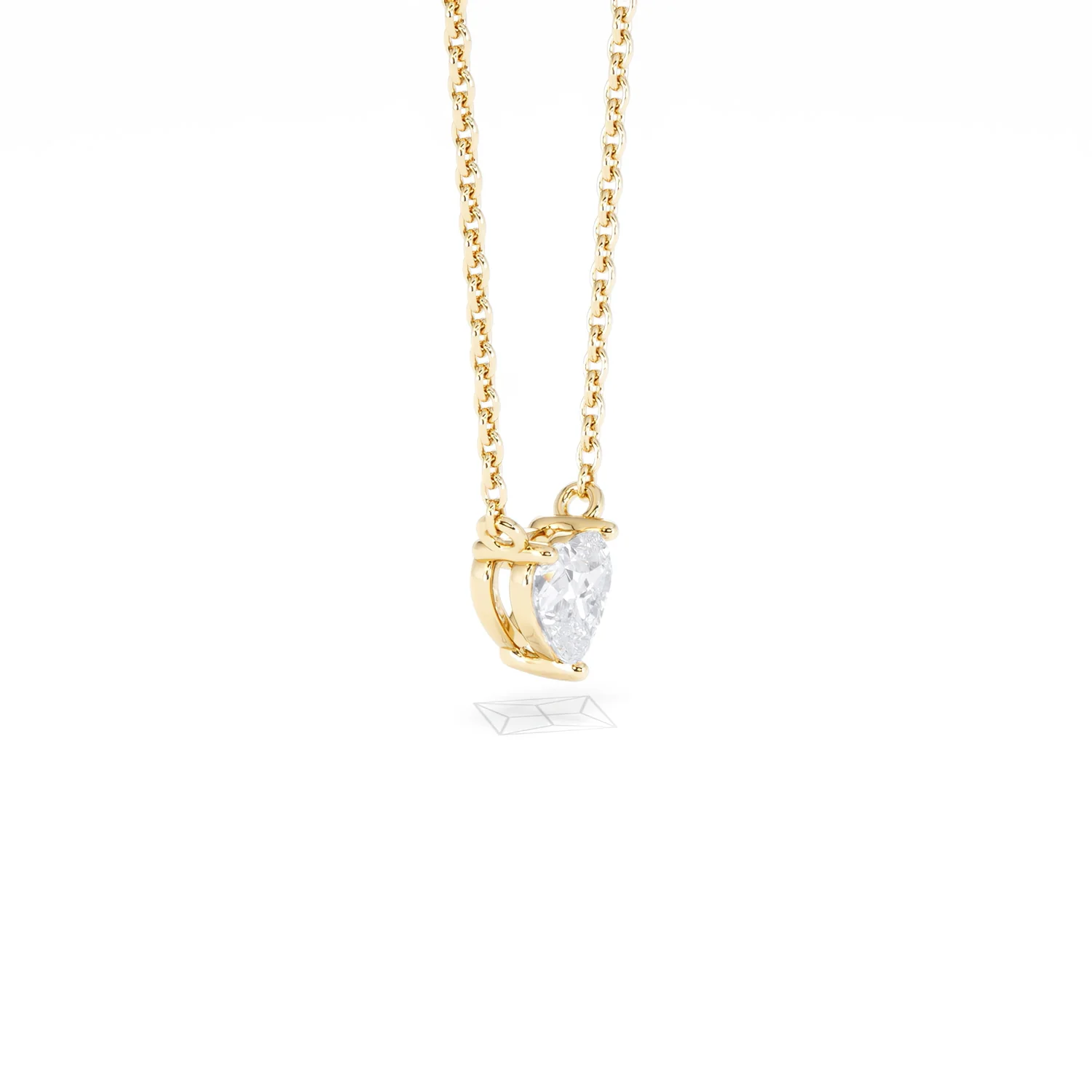 Wanderlust Floating Heart Cut Lab Diamond Solitaire Necklace 0.33ct H/SI in 18K Gold Vermeil - Image 23