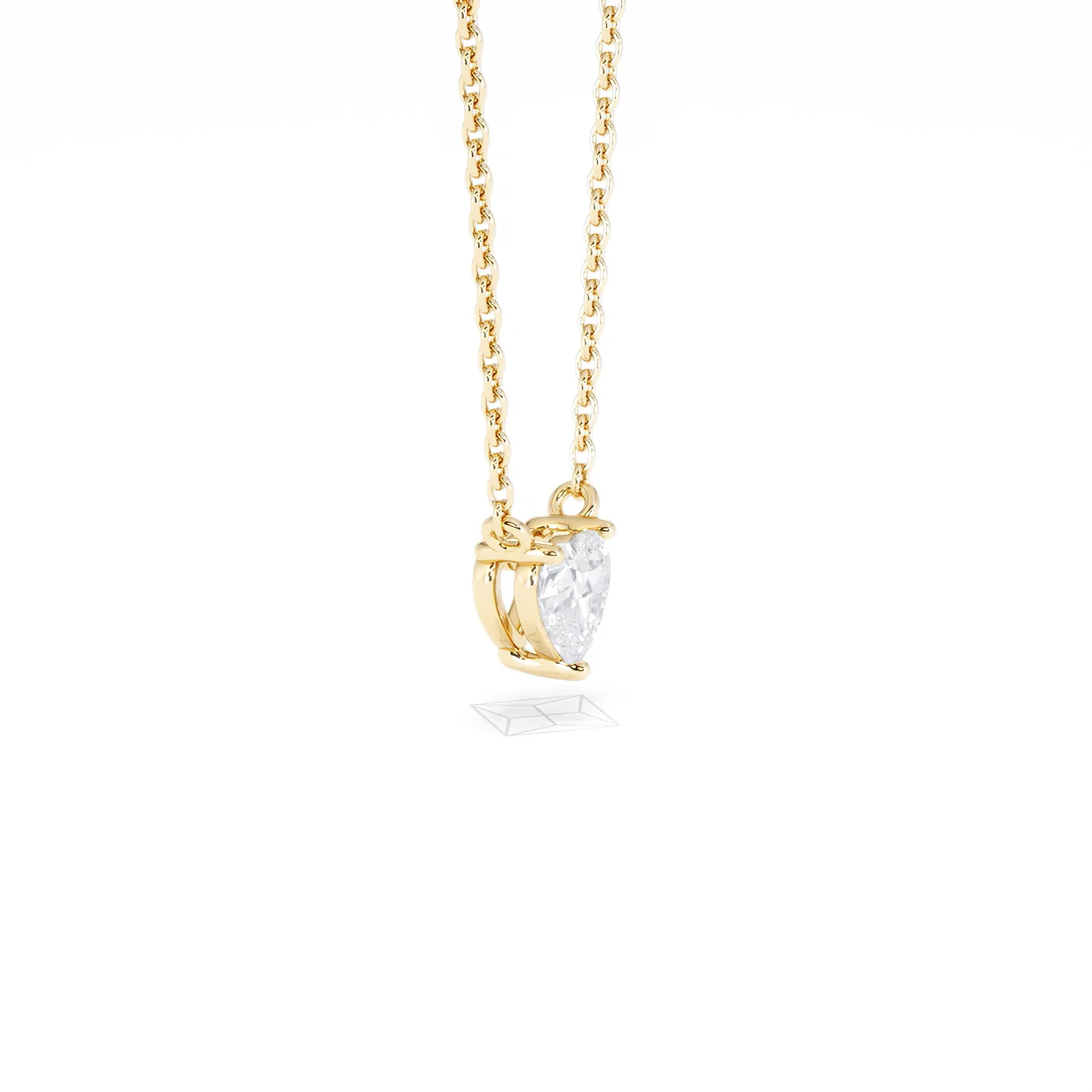 Wanderlust Floating Heart Cut Lab Diamond Solitaire Necklace 0.33ct H/SI in 18K Gold Vermeil - Image 24