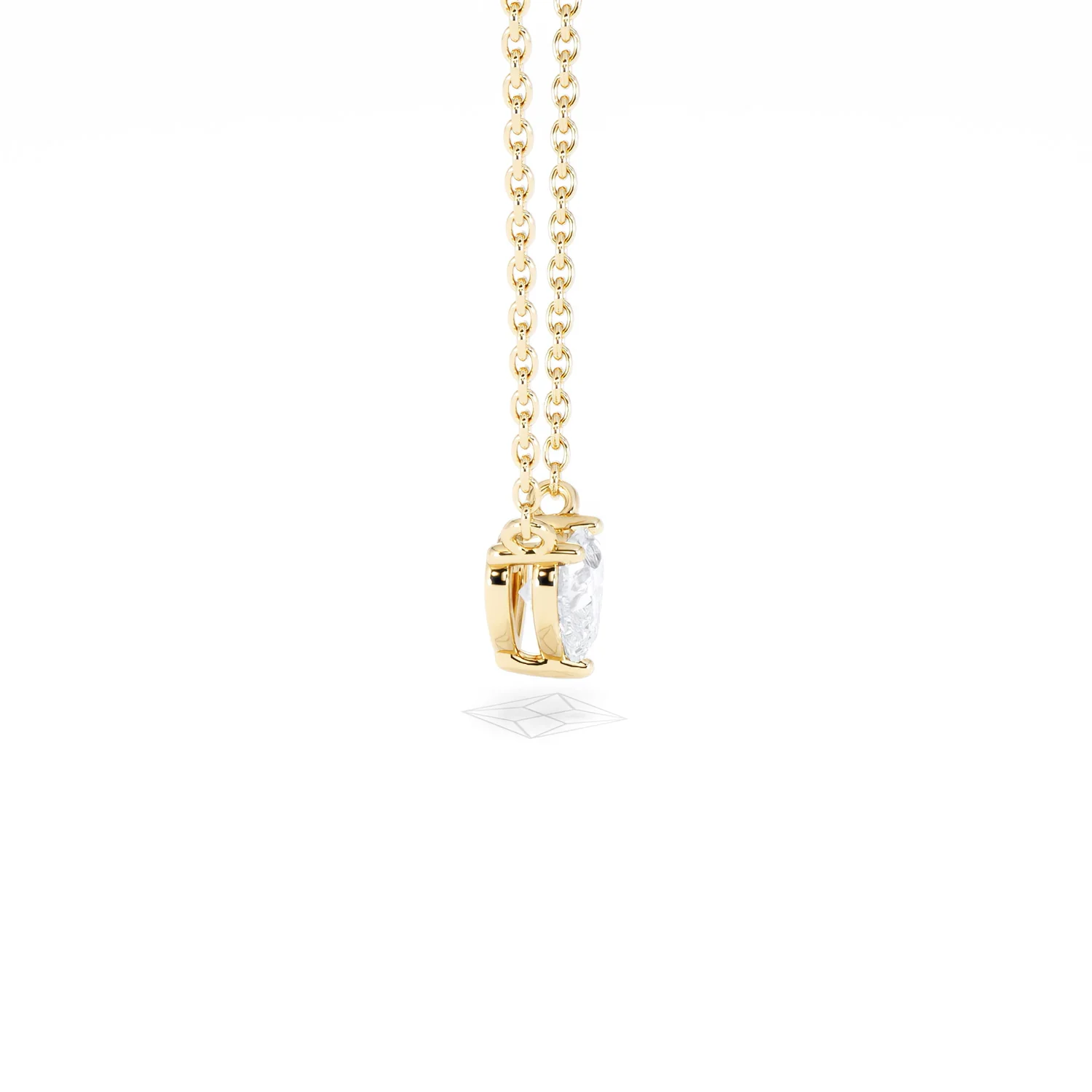 Wanderlust Floating Heart Cut Lab Diamond Solitaire Necklace 0.33ct H/SI in 18K Gold Vermeil - Image 28