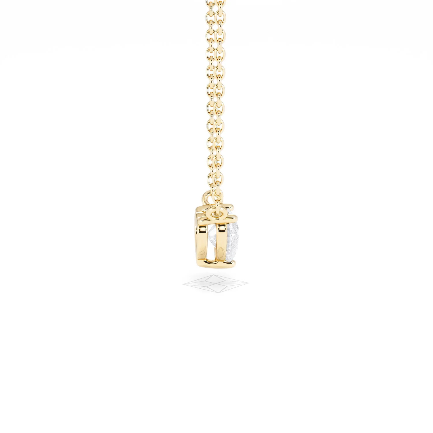 Wanderlust Floating Heart Cut Lab Diamond Solitaire Necklace 0.33ct H/SI in 18K Gold Vermeil - Image 31