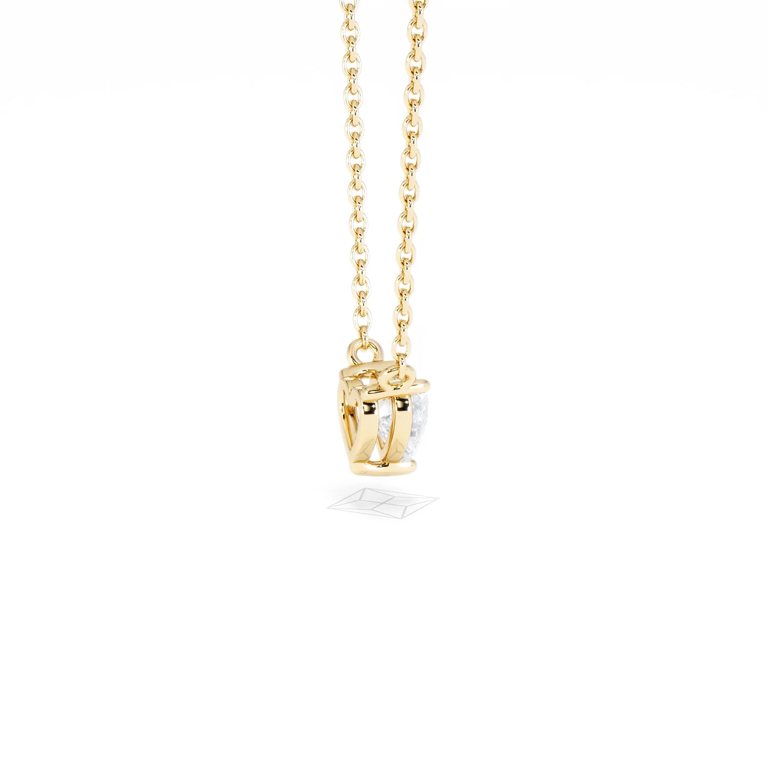 Wanderlust Floating Heart Cut Lab Diamond Solitaire Necklace 0.33ct H/SI in 18K Gold Vermeil - Image 34