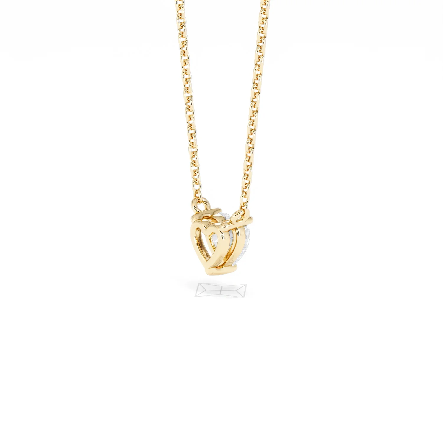 Wanderlust Floating Heart Cut Lab Diamond Solitaire Necklace 0.33ct H/SI in 18K Gold Vermeil - Image 39