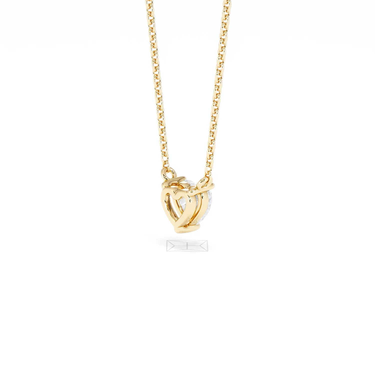 Wanderlust Floating Heart Cut Lab Diamond Solitaire Necklace 0.33ct H/SI in 18K Gold Vermeil - Image 40
