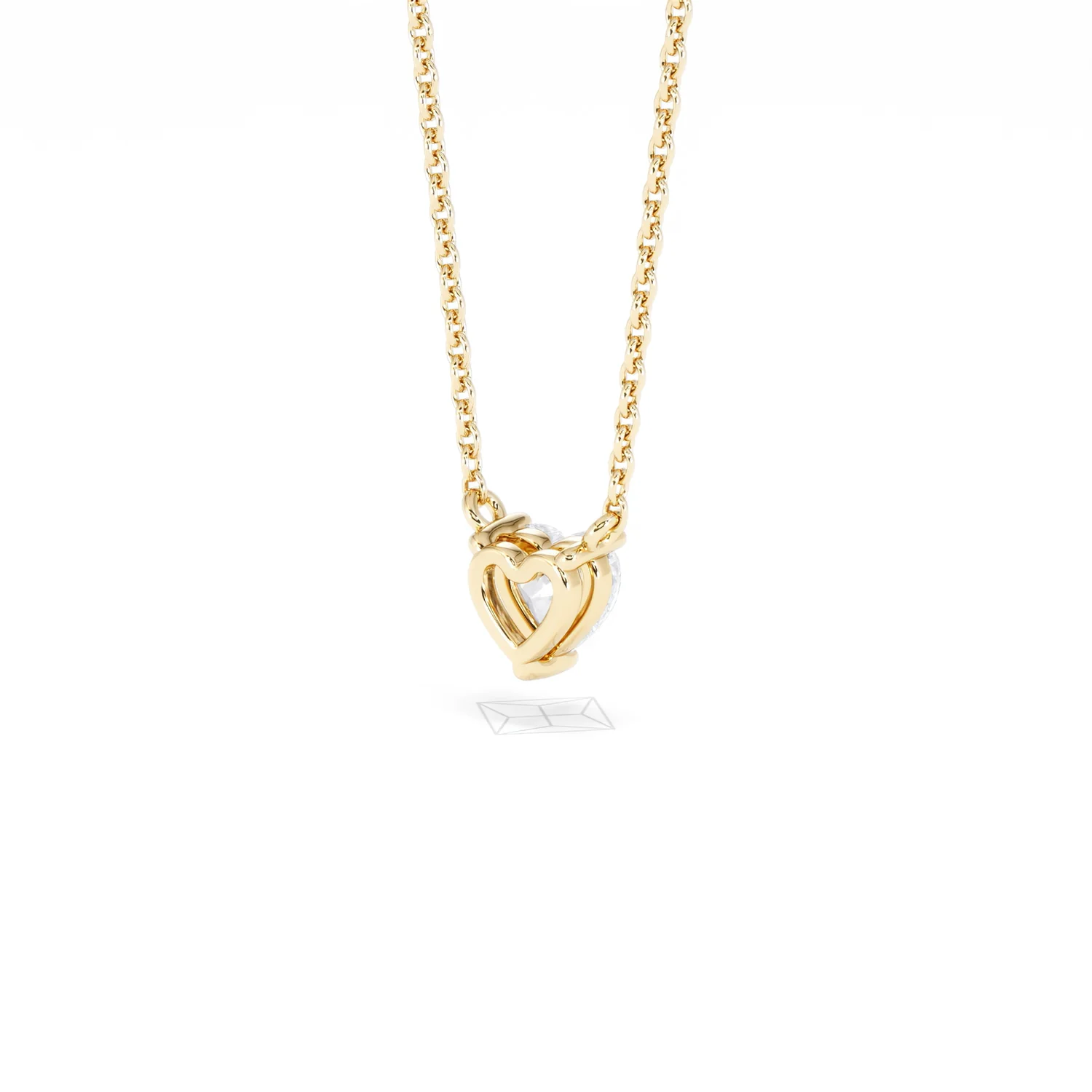 Wanderlust Floating Heart Cut Lab Diamond Solitaire Necklace 0.33ct H/SI in 18K Gold Vermeil - Image 42