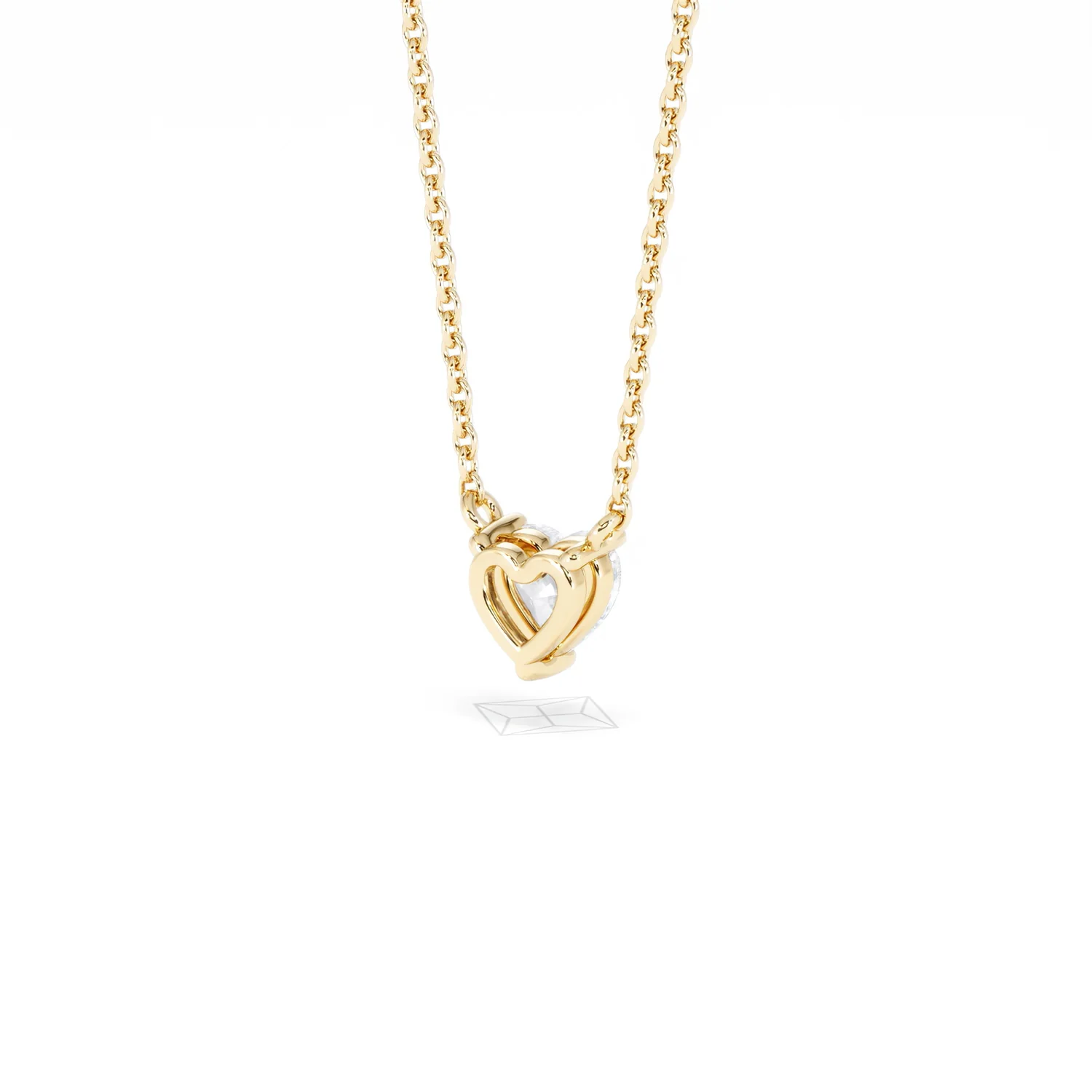 Wanderlust Floating Heart Cut Lab Diamond Solitaire Necklace 0.33ct H/SI in 18K Gold Vermeil - Image 43