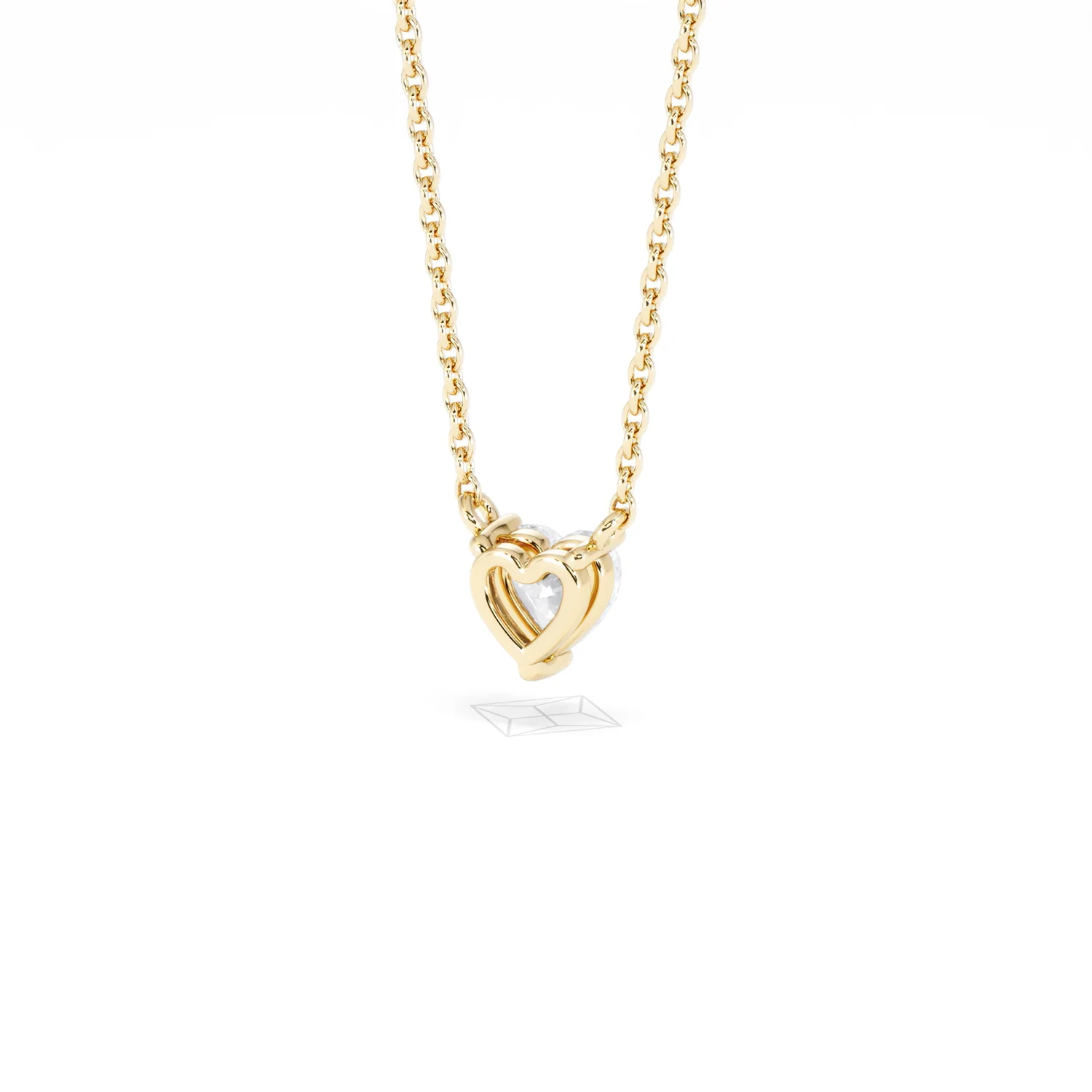 Wanderlust Floating Heart Cut Lab Diamond Solitaire Necklace 0.33ct H/SI in 18K Gold Vermeil - Image 44