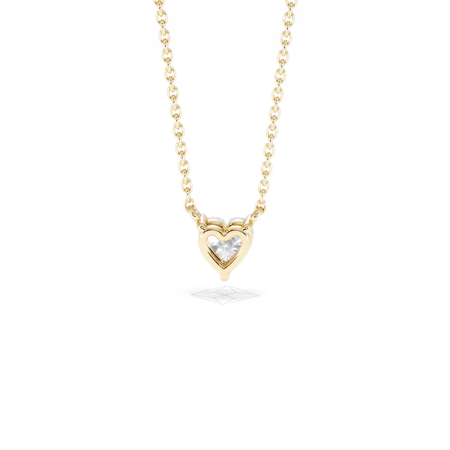 Wanderlust Floating Heart Cut Lab Diamond Solitaire Necklace 0.33ct H/SI in 18K Gold Vermeil - Image 49