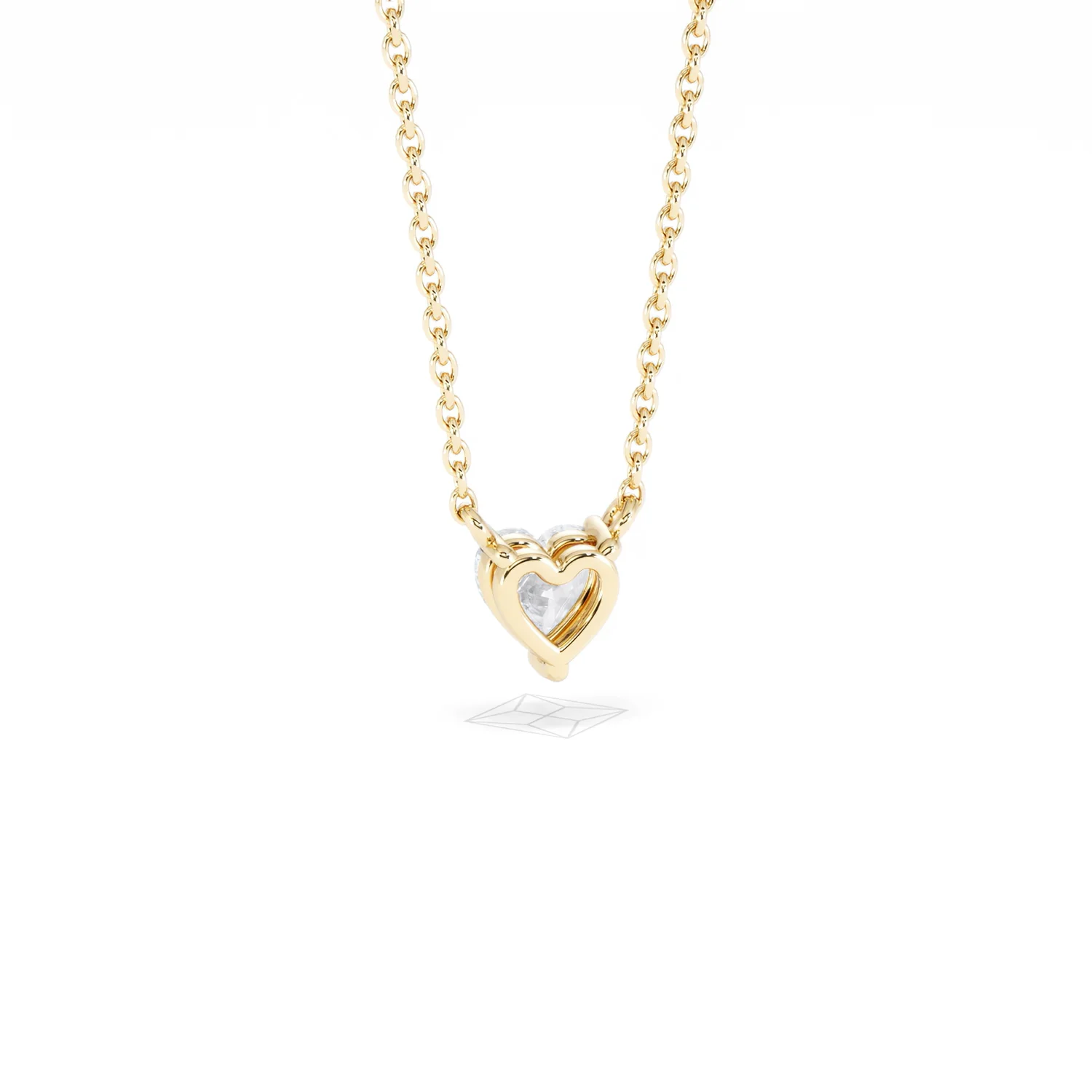 Wanderlust Floating Heart Cut Lab Diamond Solitaire Necklace 0.33ct H/SI in 18K Gold Vermeil - Image 53