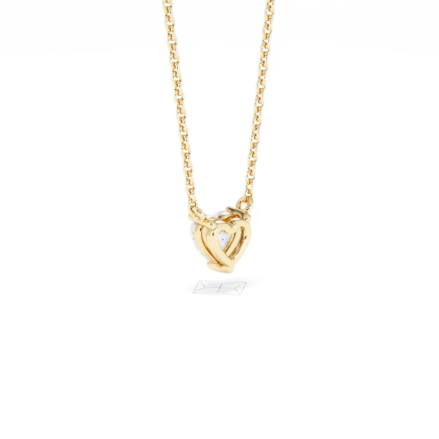 Wanderlust Floating Heart Cut Lab Diamond Solitaire Necklace 0.33ct H/SI in 18K Gold Vermeil - Image 58